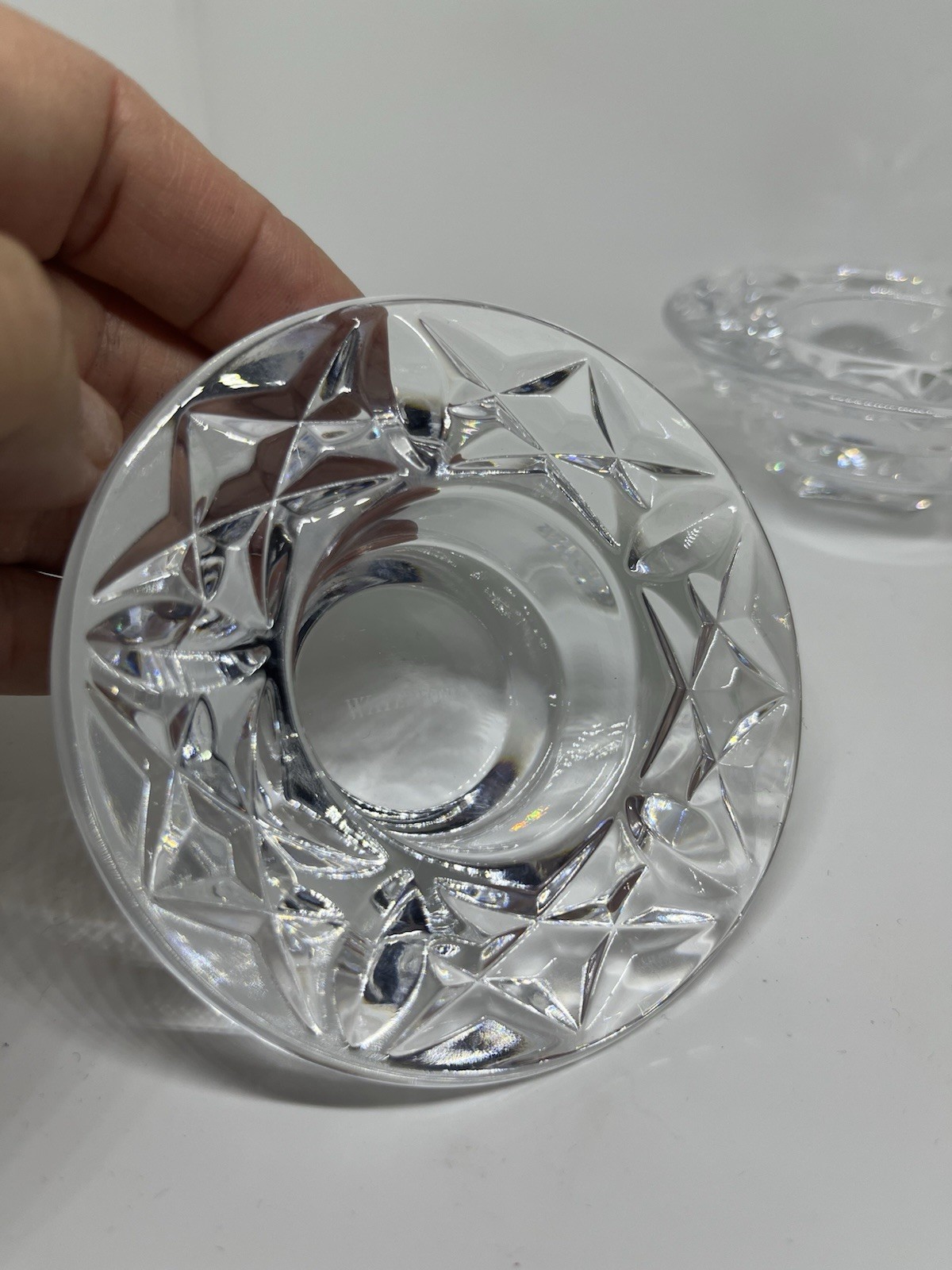Waterford Huntley Heritage 2-Piece 3.75” Lead Crystal Candle Holder Votives NIB