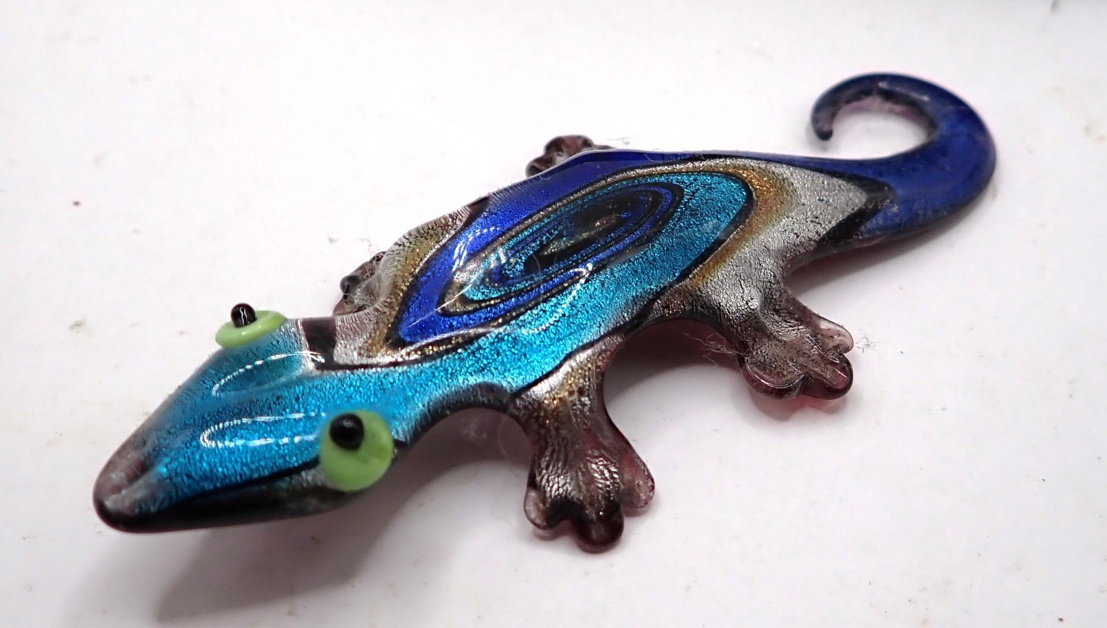 Lampwork Glass Gecko Figurine, Pier 1 Gabby the Gecko, new in box