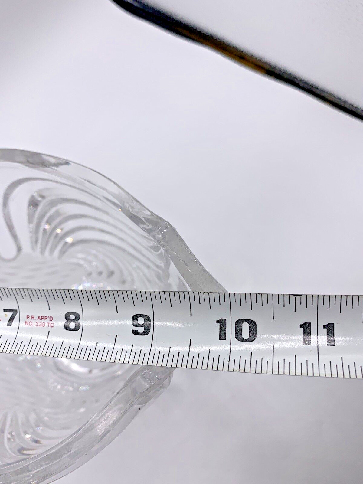 Crystal Clear Industries 24% Lead Crystal Frosted Clear Swan Bowl Vase Inches