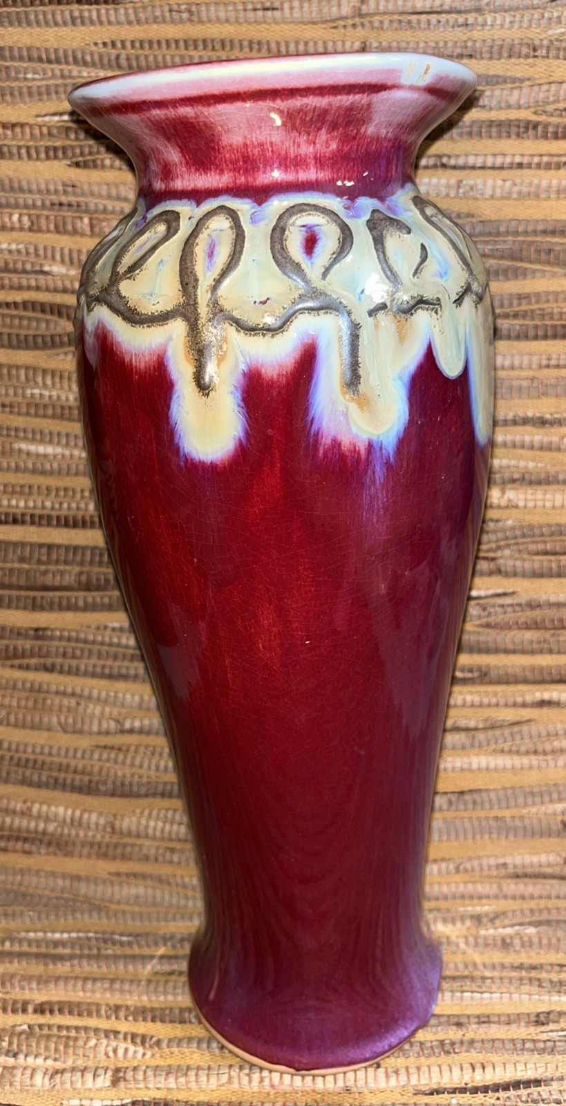 Clouds Folsom Studio Pottery Glazed Vase, RARE 2004 #6A