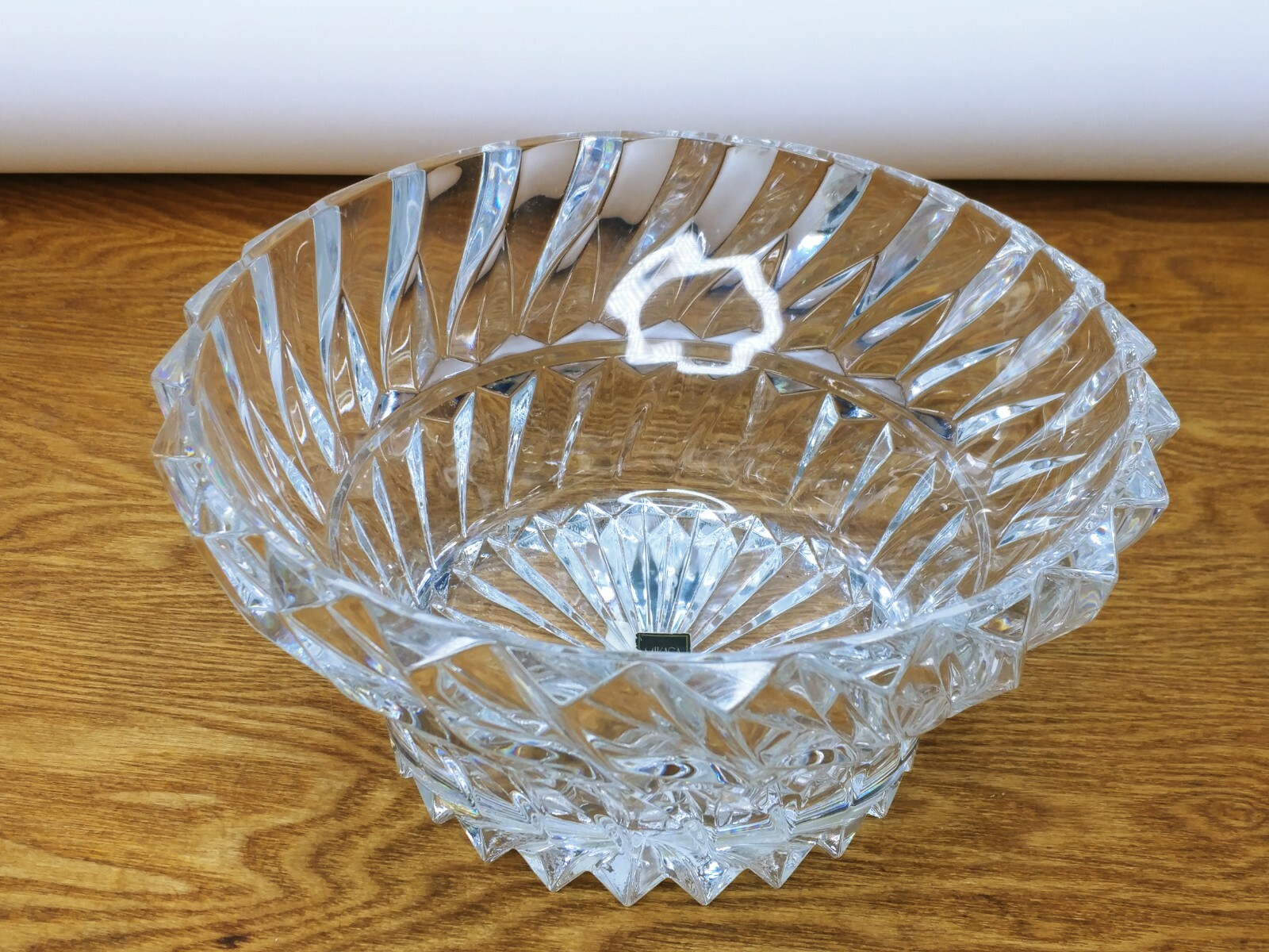 Mikasa Rainier Collectible Cut Lead Crystal Swirl Pattern 9” Fruit Bowl