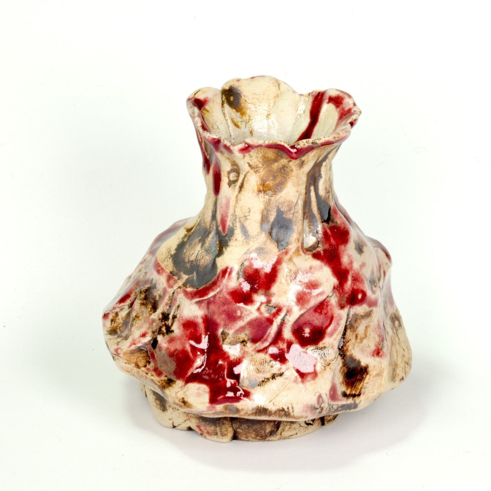 Vase ceramic stoneware glaze Höhle Lascaux Unique Prof em A Loeschner-Gornau w1
