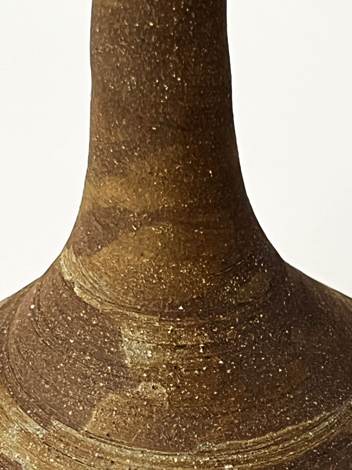 SIGNED MID CENTURY MODERNIST 10″ DRIP GLAZED WEED POT VASE STUDIO ART POTTERY