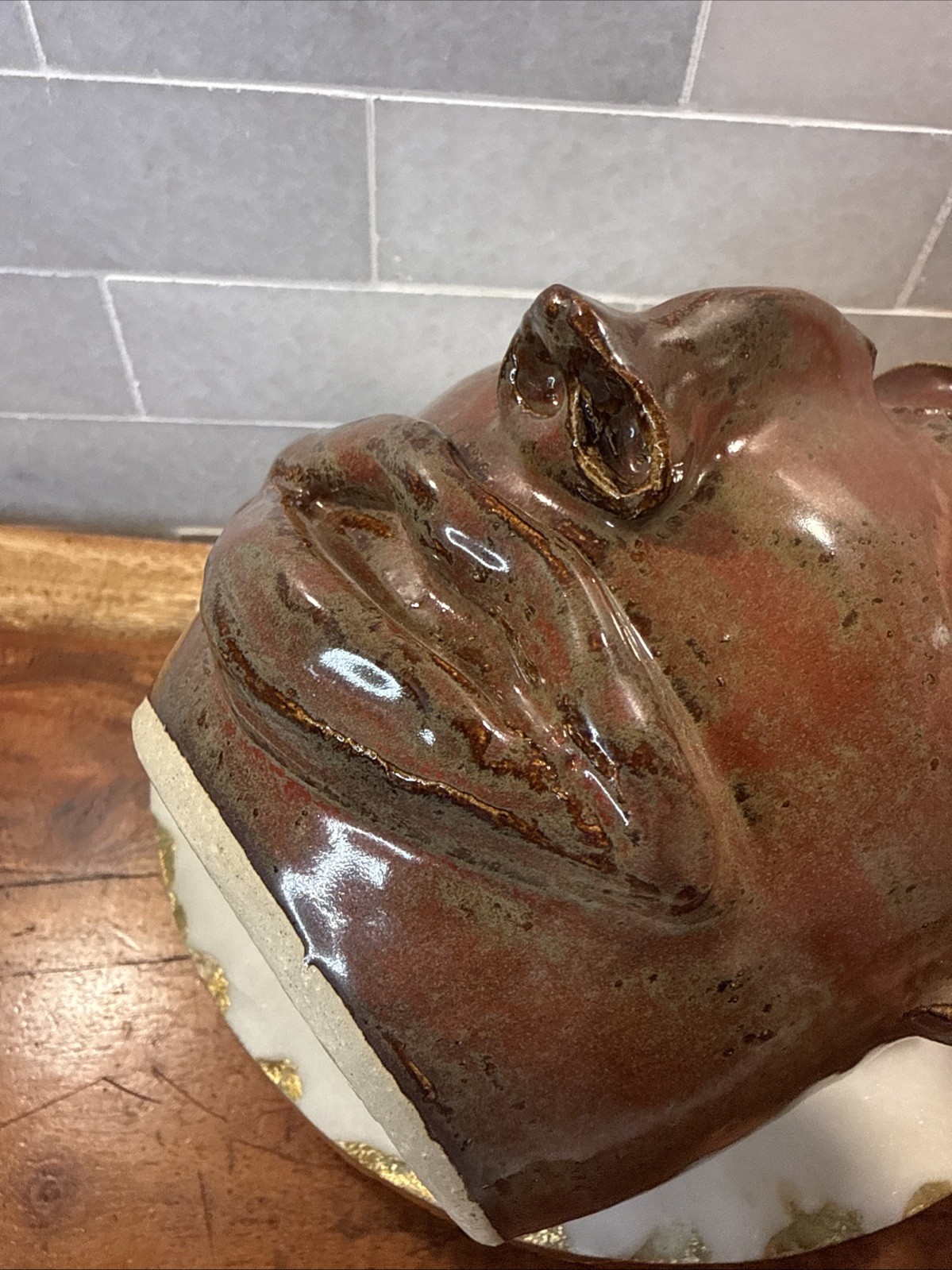 Signed NC Face Jug 6”- Artist Canary Lambert Hunsucker