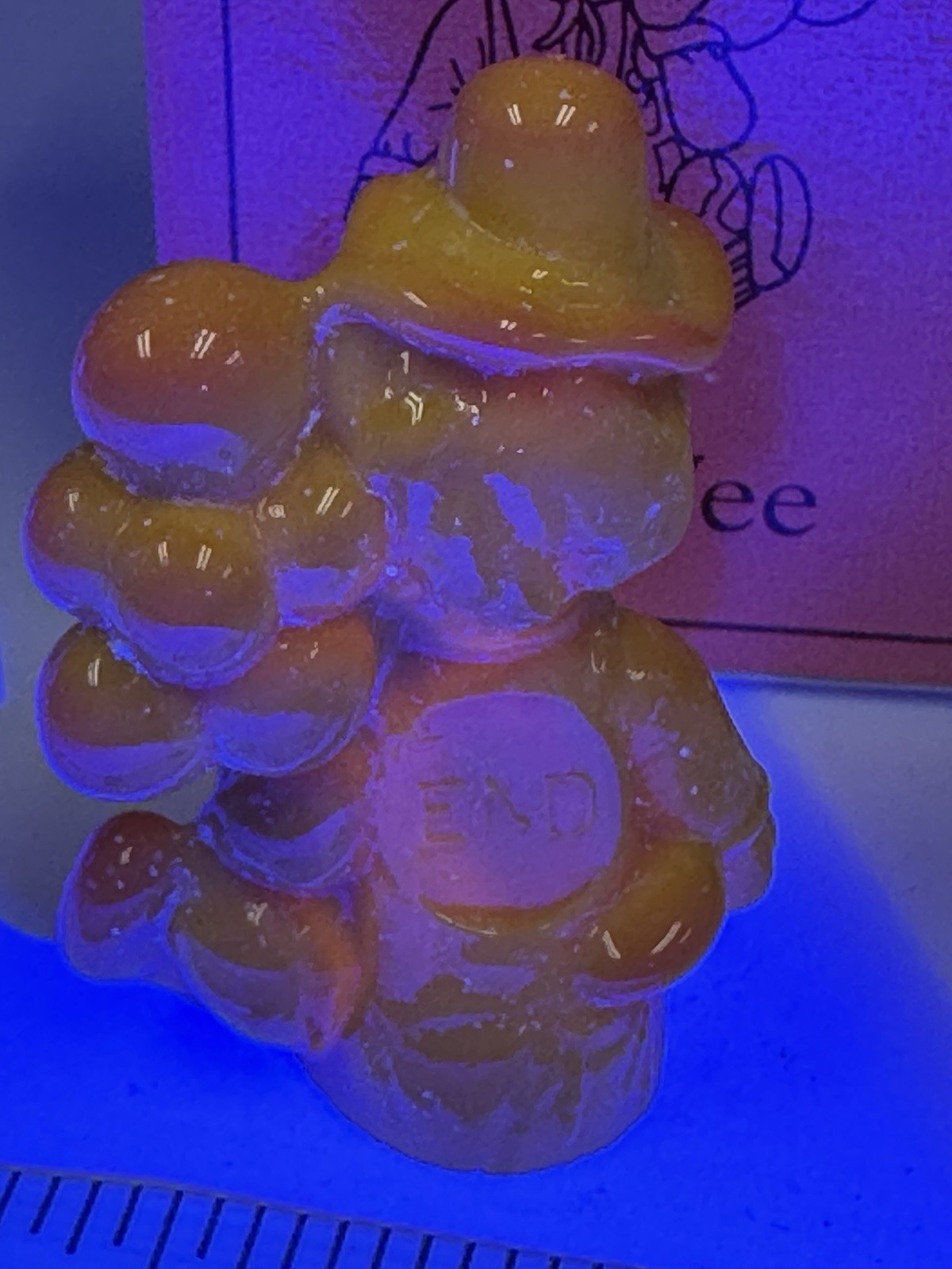MIB MOSSER GLASS 1-5/8″ “PEE WEE”THE BALLOON CLOWN PEWTER GLASS “EN”
