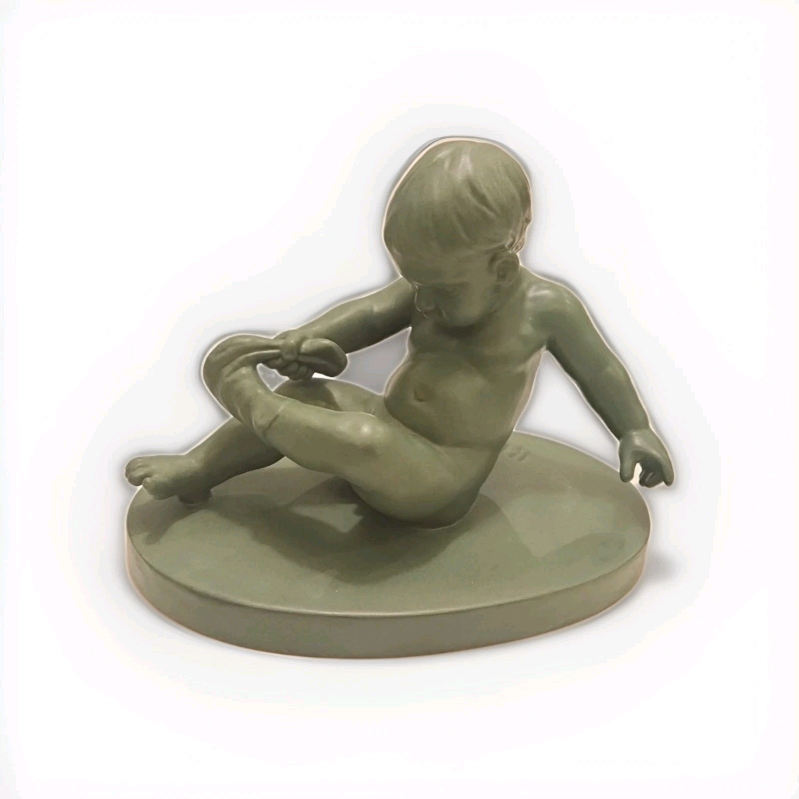P. Ipsens Enke Danish Art Nouveau Terracotta Figure Of A Toddler