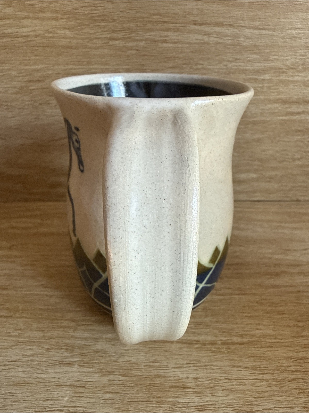 Sonny Fletcher Pottery Signed Southwestern Horse Style Large Coffee Mug Cup