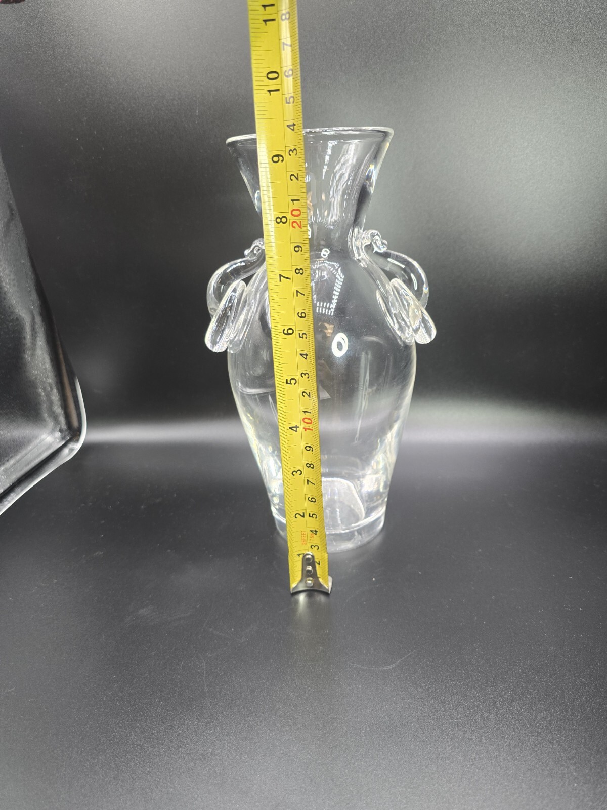 Steuben Glass Lloyd Atkins Ring Handle Decorative Art Vase 1950s