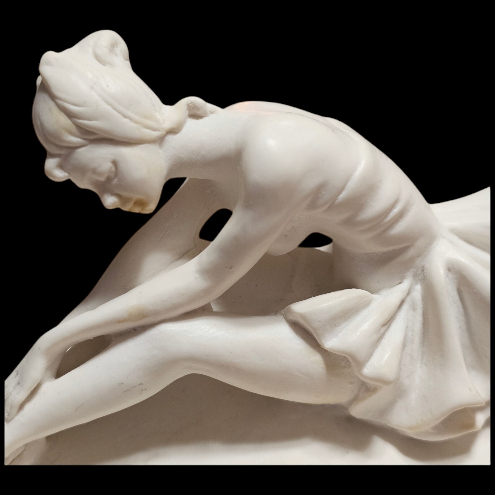 Vintage Ballerina Ballet Figurine White Matte Bisque Made in Italy NO Chips