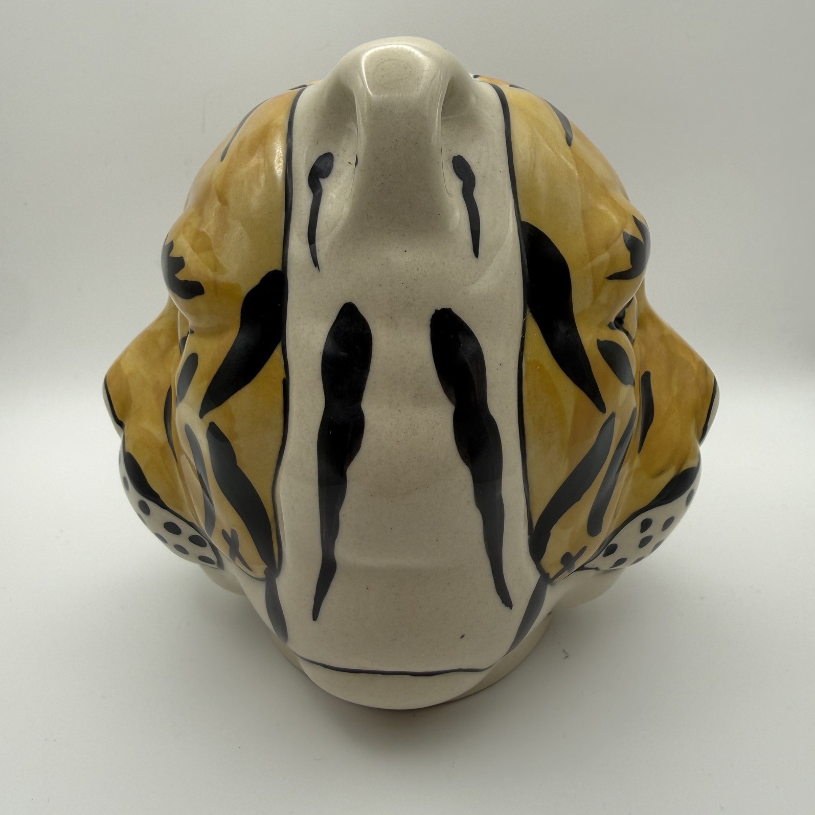 Distant Lands Hand painted Tiger Accent Vase