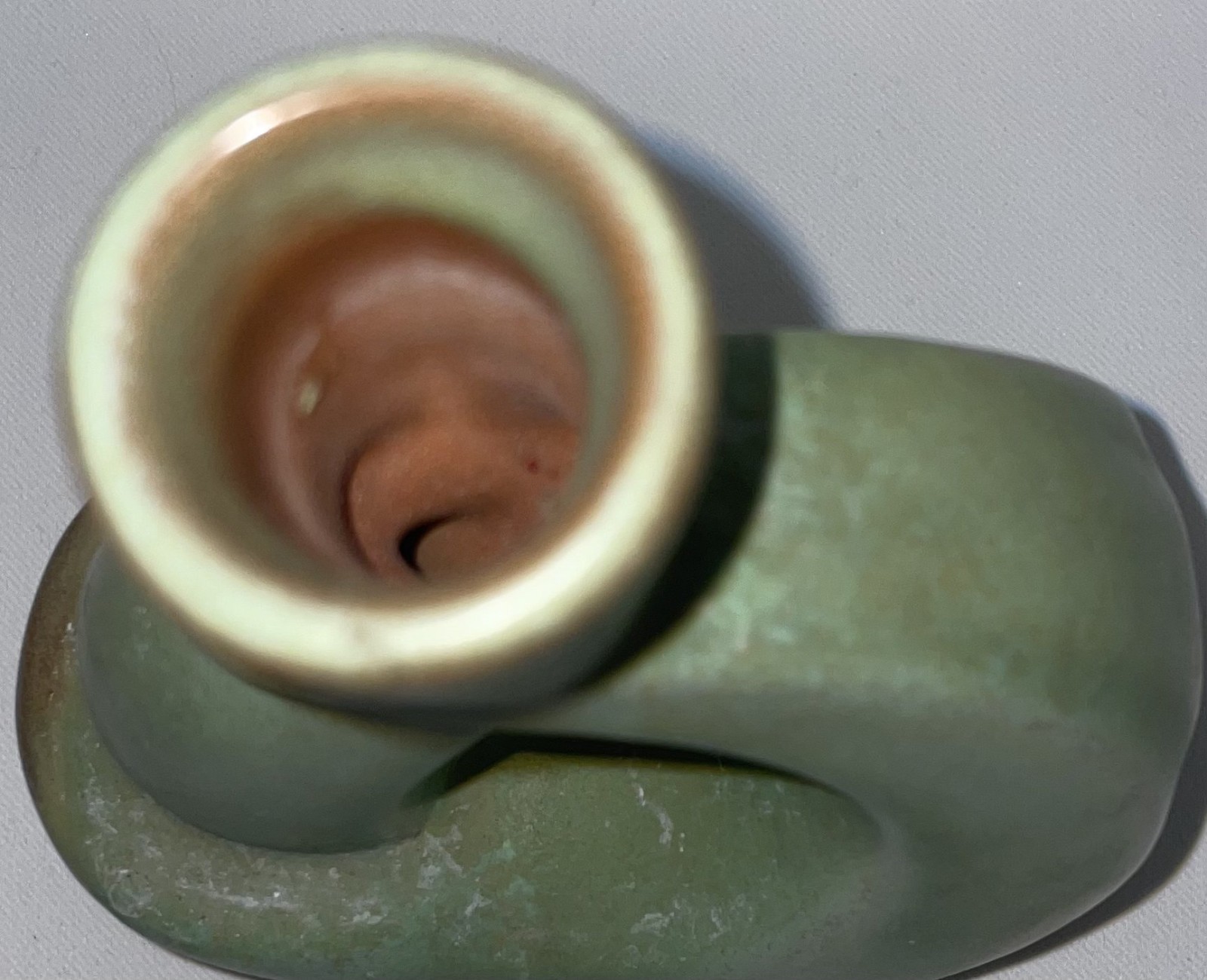 Frankoma Prairie Green 305 Candle Holder, Single 5 1/2 Inches High