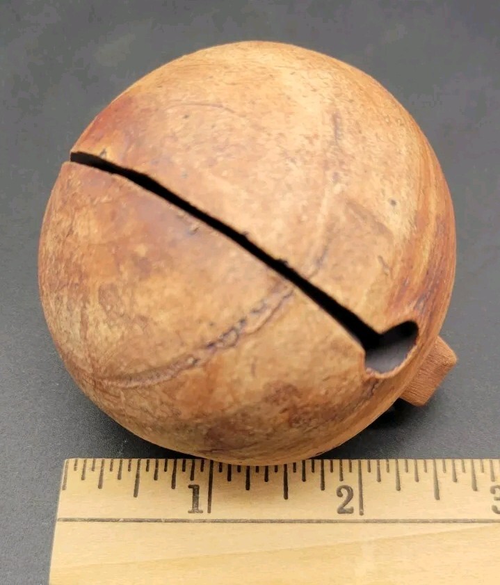Vintage Art Pottery Sleigh Bell ~ Approx. 3 in, Lovely Tone, Handmade, Unmarked