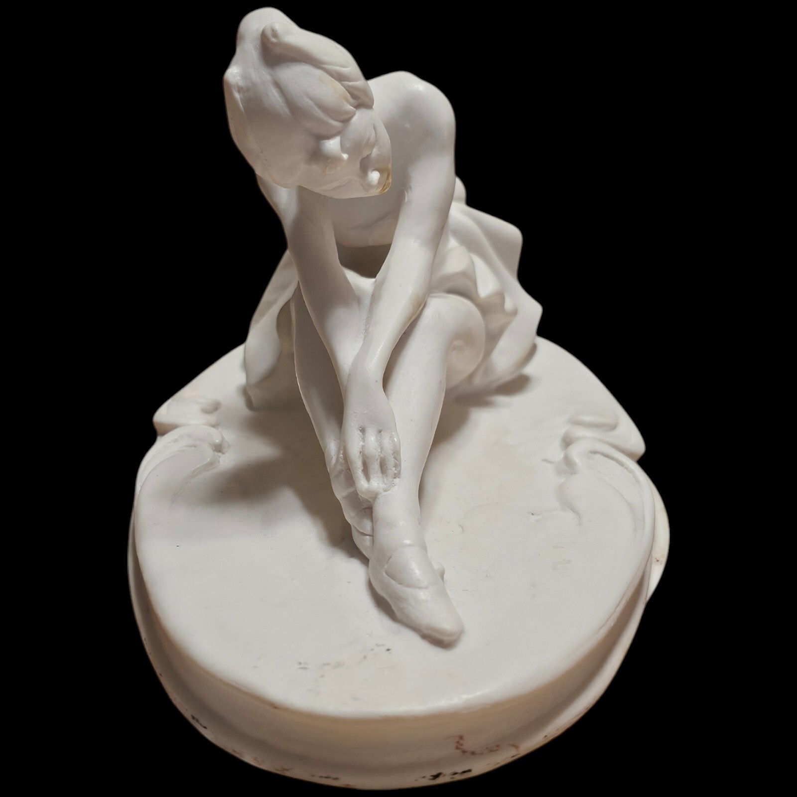 Vintage Ballerina Ballet Figurine White Matte Bisque Made in Italy NO Chips
