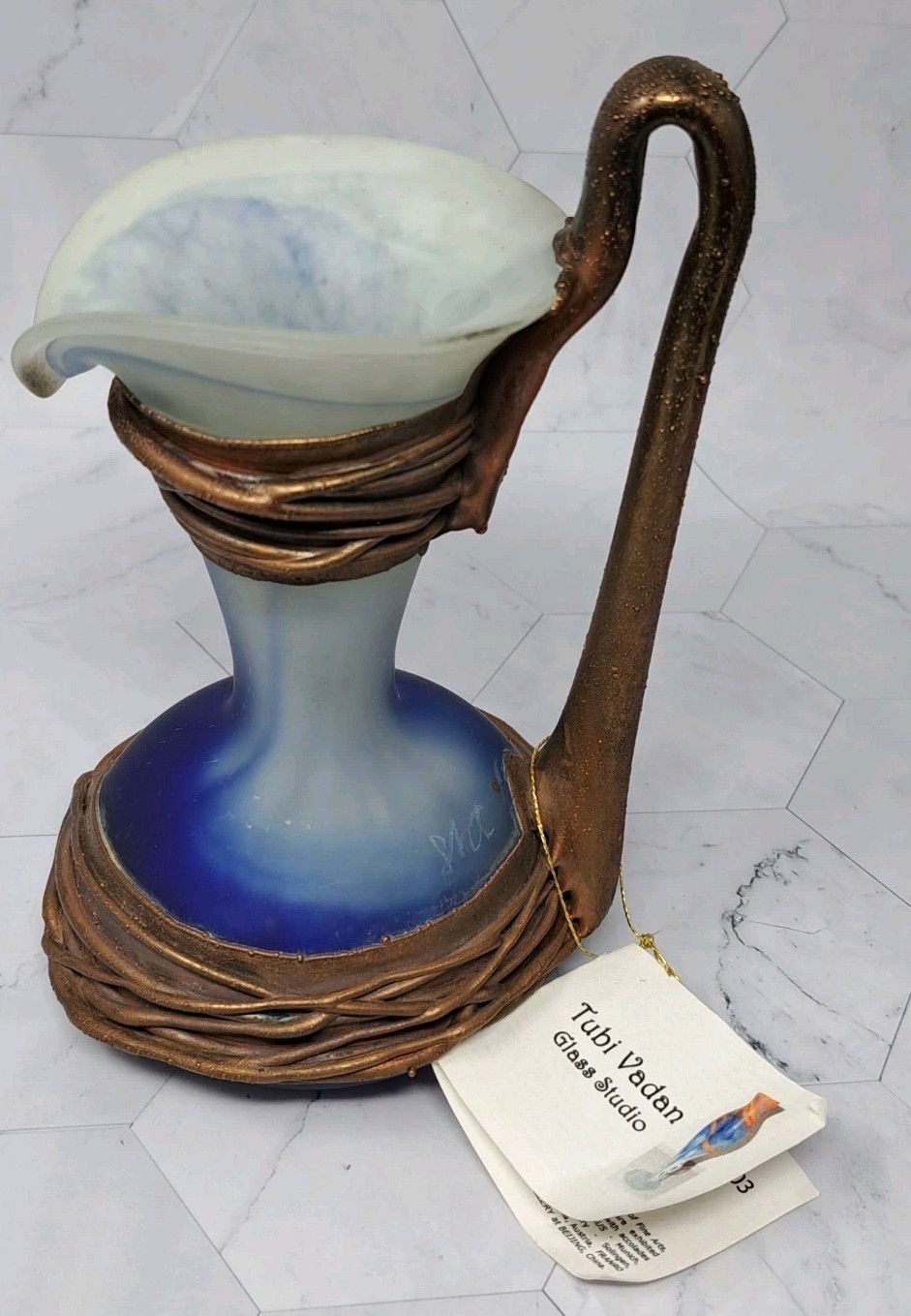 Vasile Tubi Vadan Hand-blown Art Glass Roman Carafe – 2003