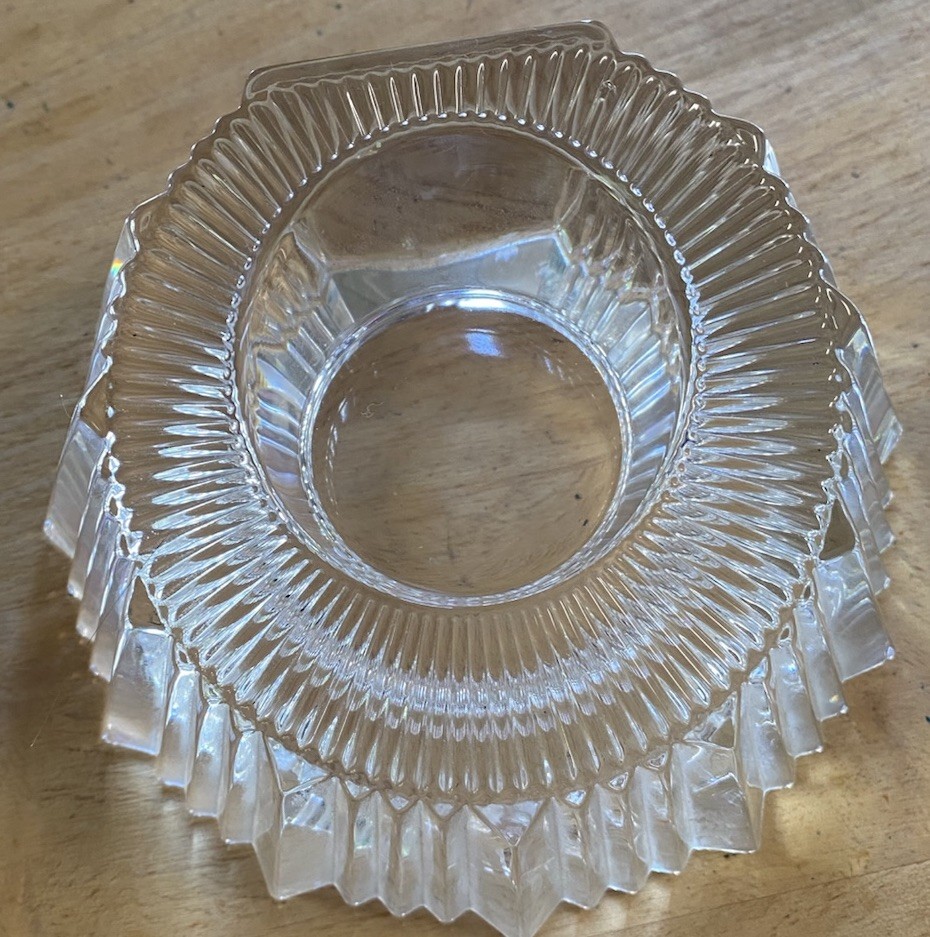 Vintage Rosenthal Germany Studio Line Chrystal Blossom Fan Votive Holder 5”x5”