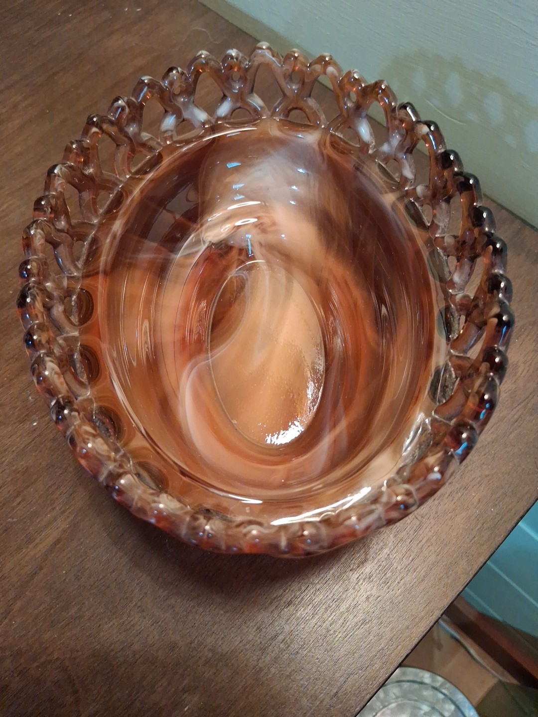 Imperial Glass Carmel Slag Rooster Hen on a Nest