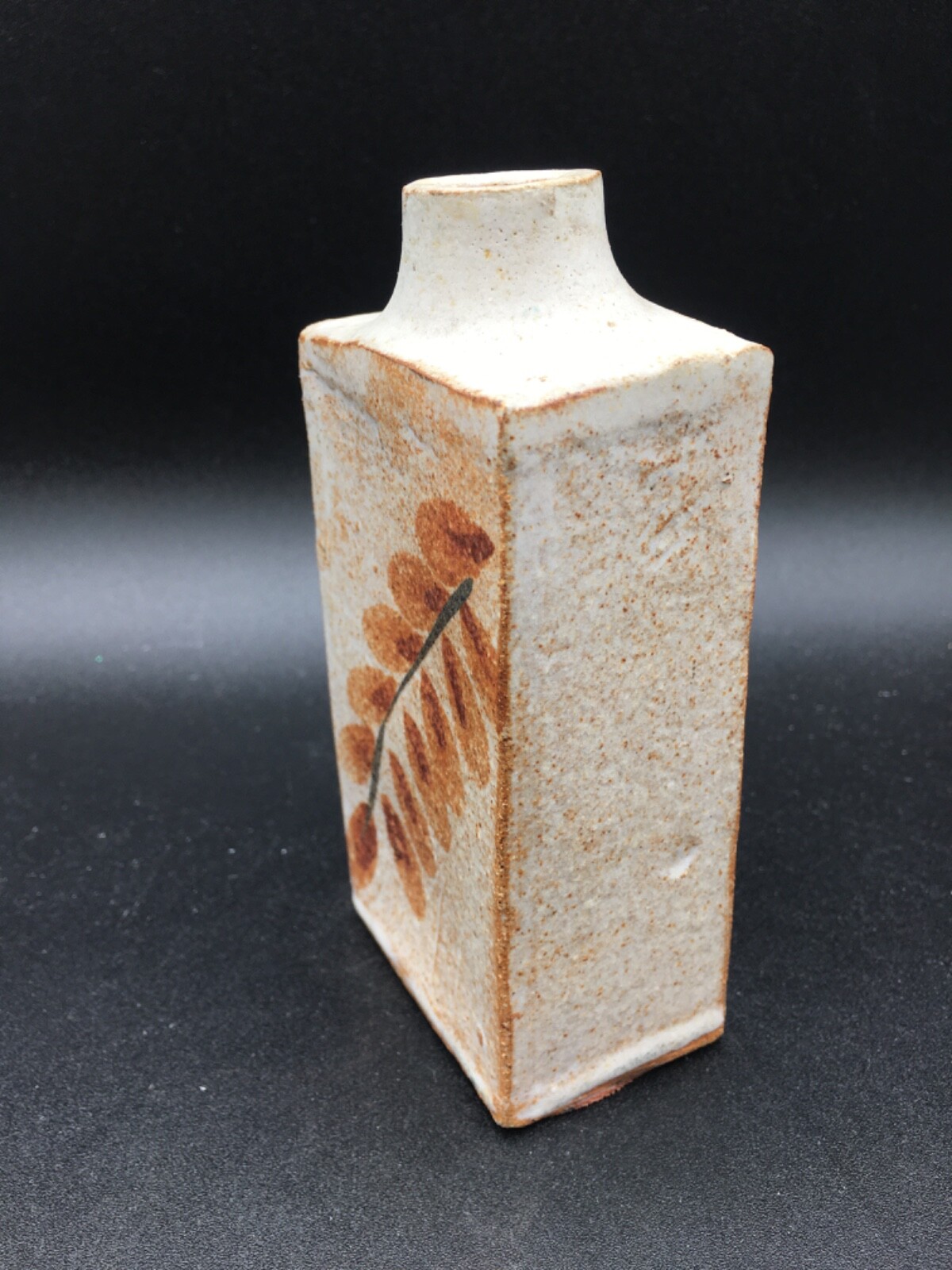 5 1/8” x 2 3/8″ Studio Pottery Vase Hand Crafted Ceramic Stoneware Vintage