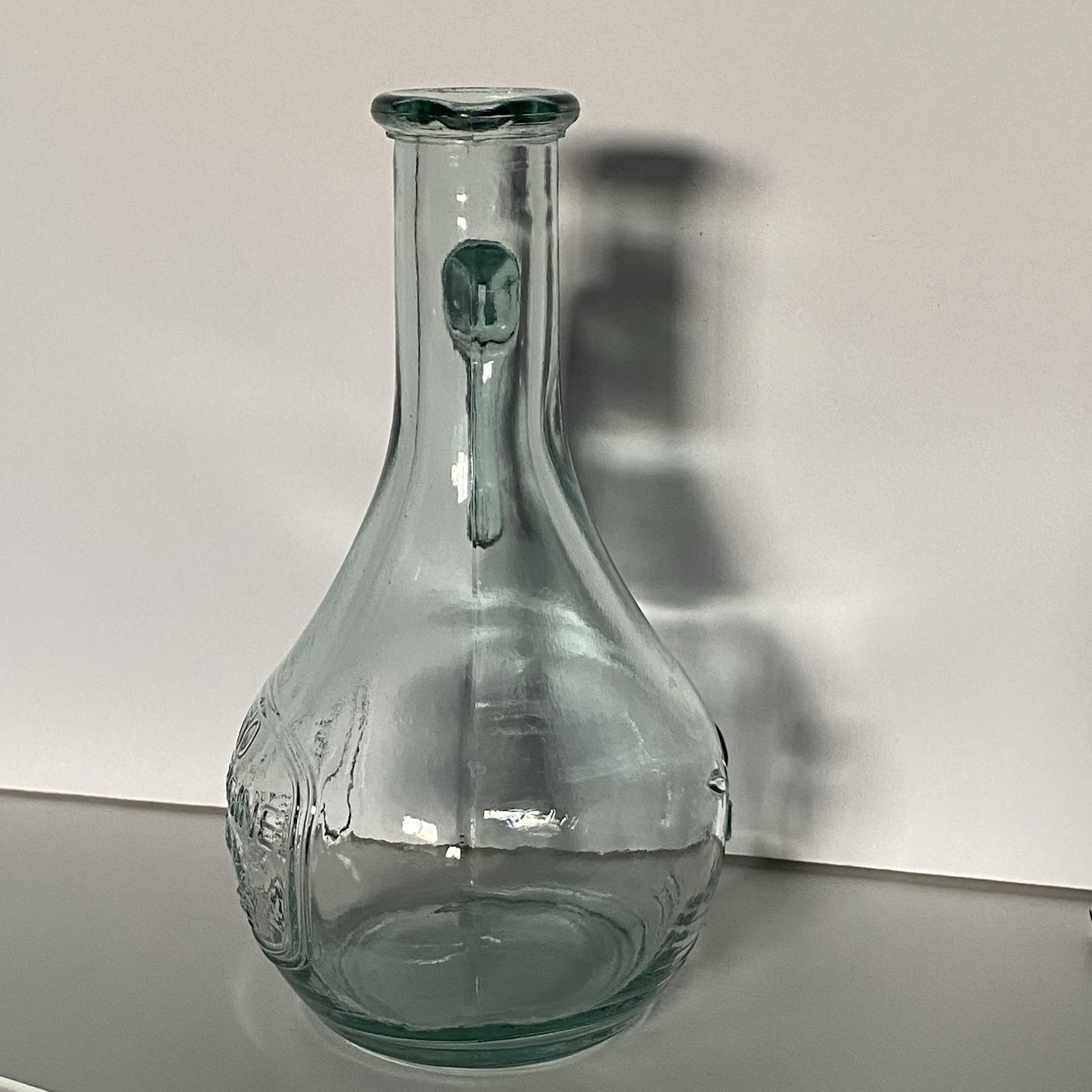 Vidrios San Miguel Glass 100% Authentic Recycled Glass Oil / Vinegar Bottle EUC