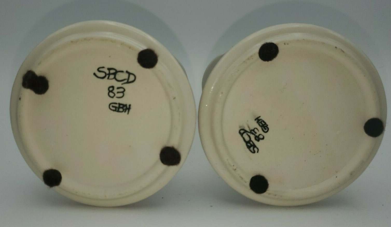 VTG California Santa Barbara Ceramic Design Candle Holders Apple Blossoms 7″