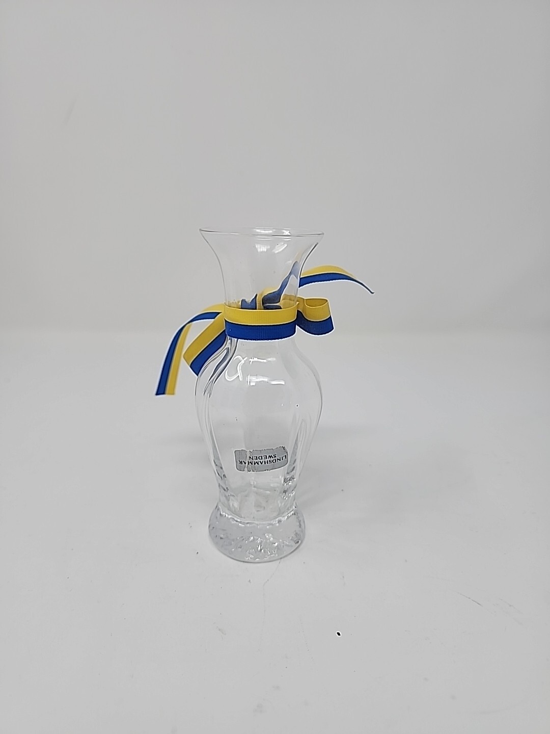 Lindshammar Sweden Clear Glass Bud Vase Vas Bellis