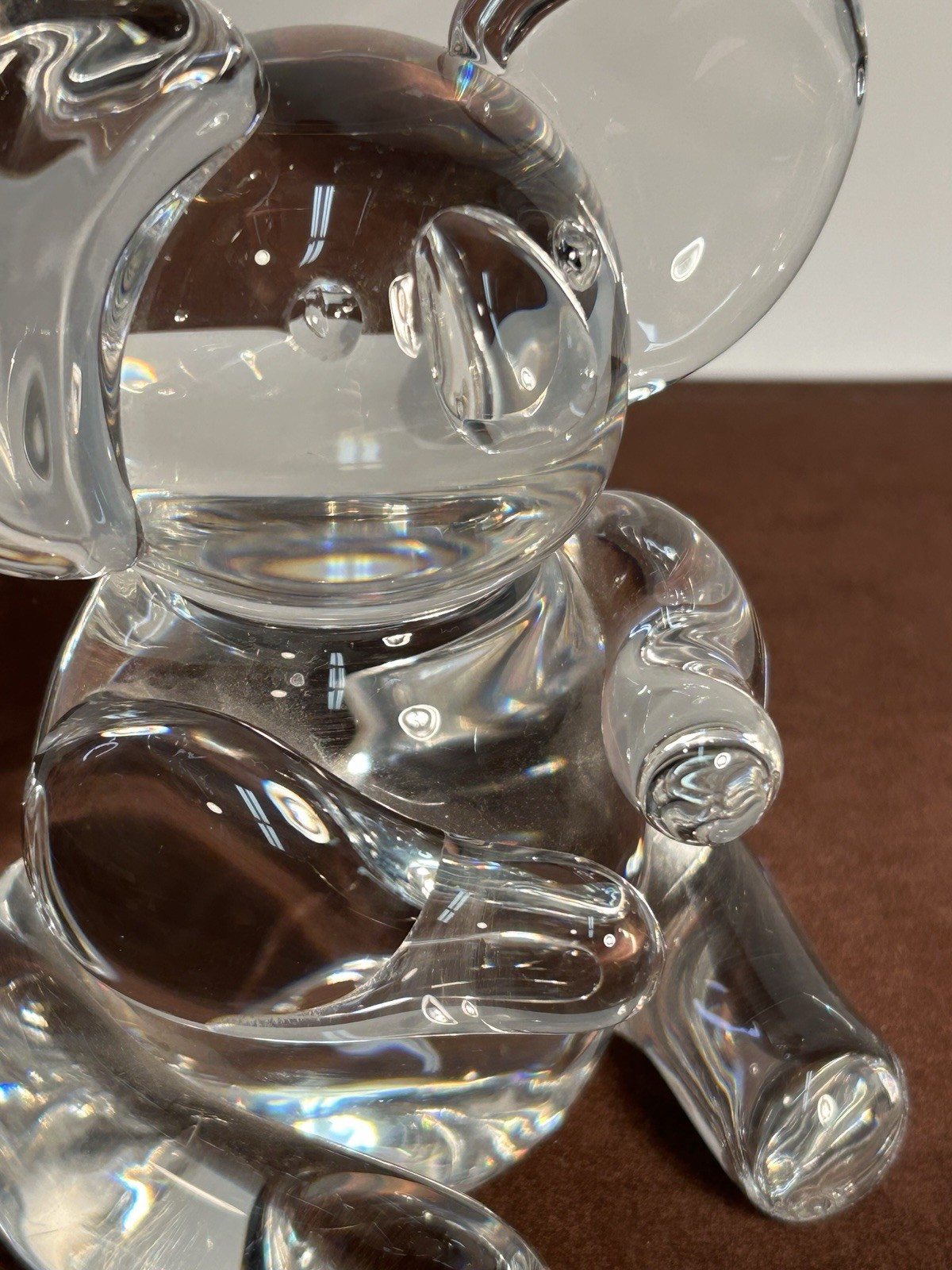 Signed Steuben Glass Lloyd Atkins Crystal Koala Bear Sculpture 1971