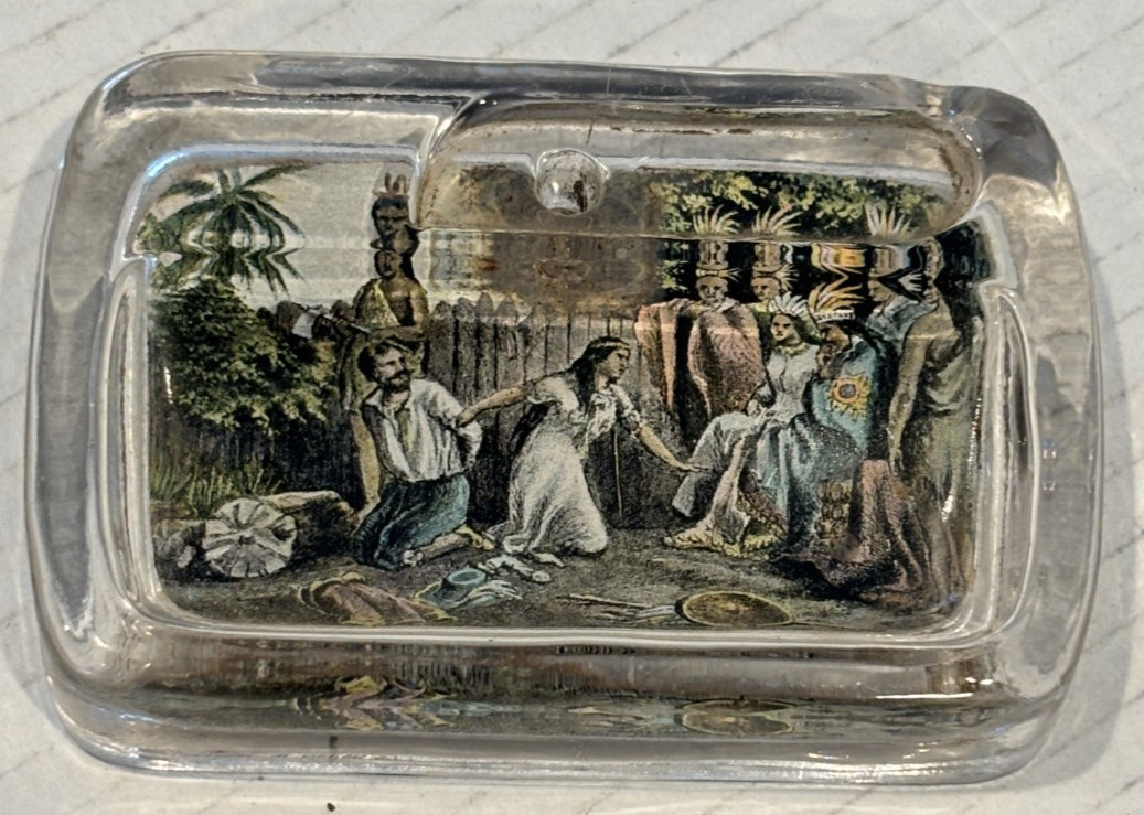 Vintage Glass Paperweight ? (As Found, Measures 4 x 2-1/4 x 3/4 Inches)