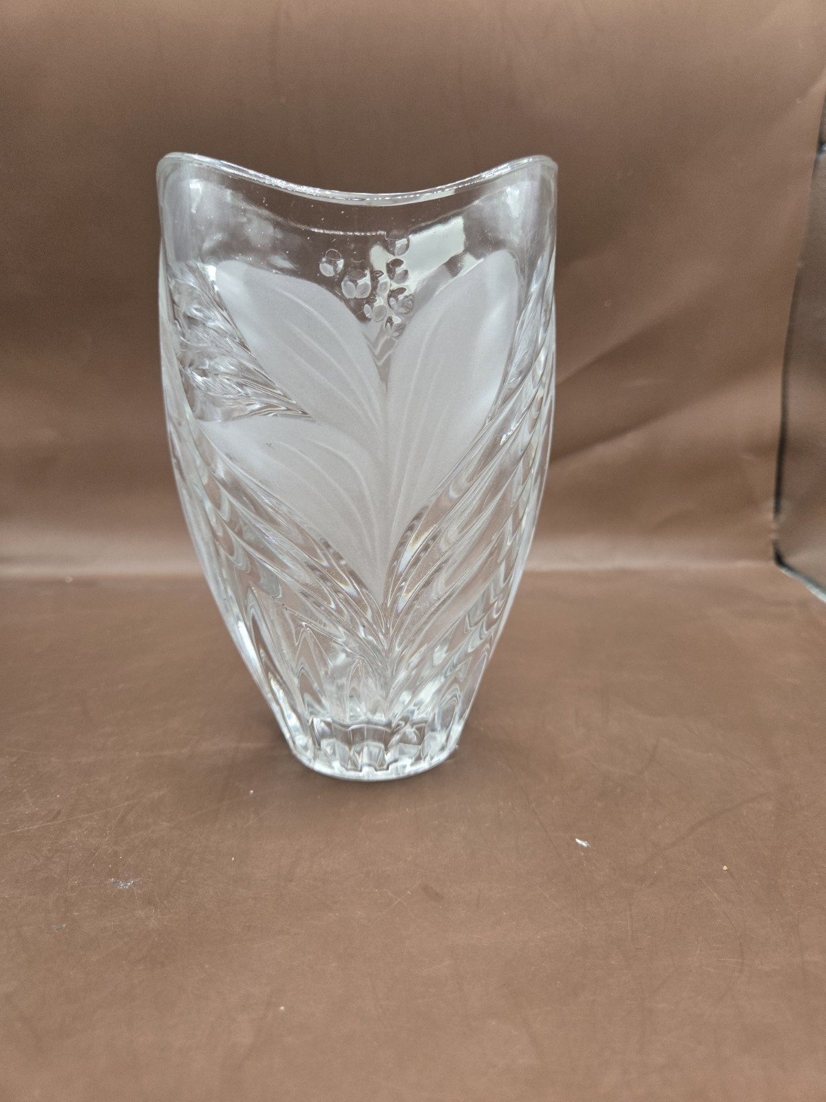 Crystal Clear Industries Made Germany 24% Lead Crystal 6 1/4” Floral Vase