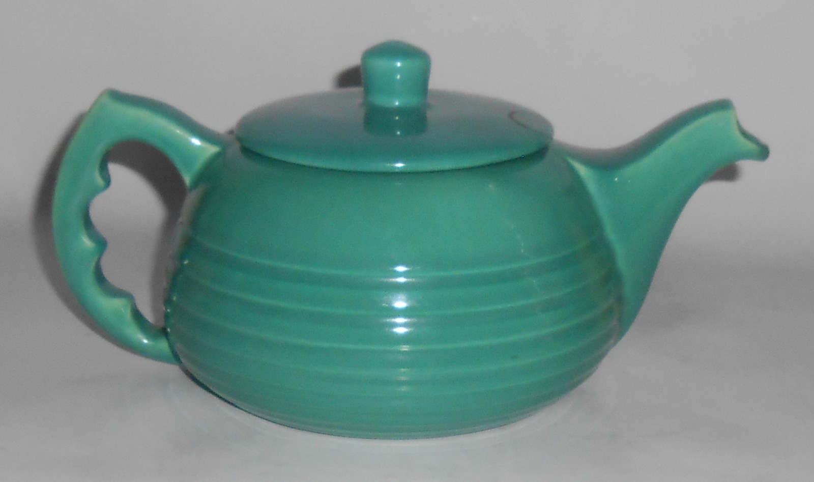 VINTAGE Bauer Pottery Monterey Ring Jade Restyled Teapot w/Lid