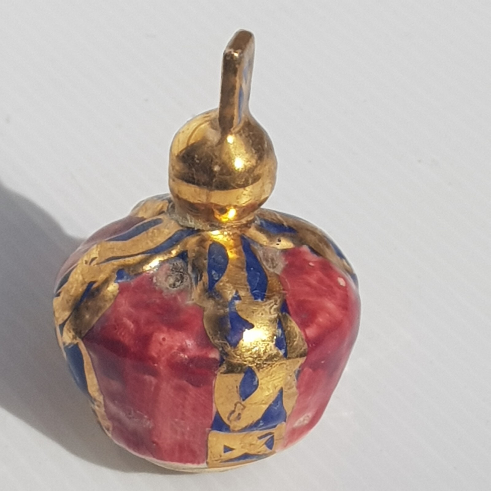 Unusual hand made porcelain small religious pot pourie scent container religious