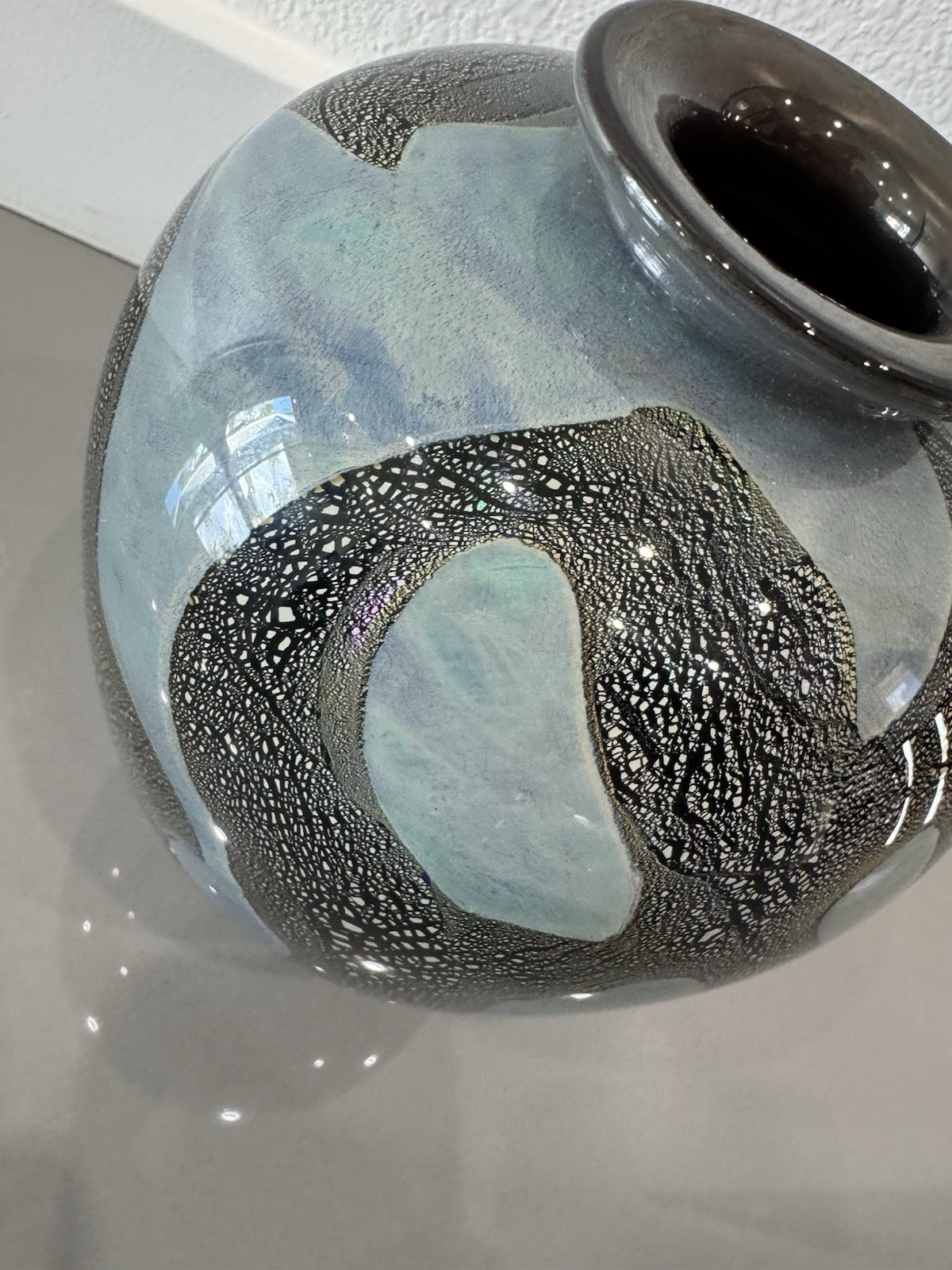 Douglas BECKER Signed Art Glass Studio Bowl Vase Signed 1988