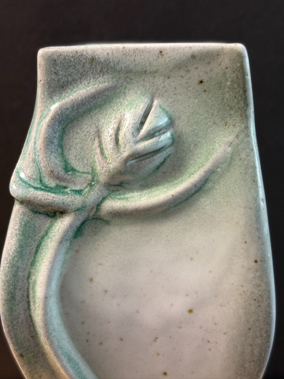 Vintage Signed Studio Slab VASE Art Nouveau Odd Beauty 7″ Tall