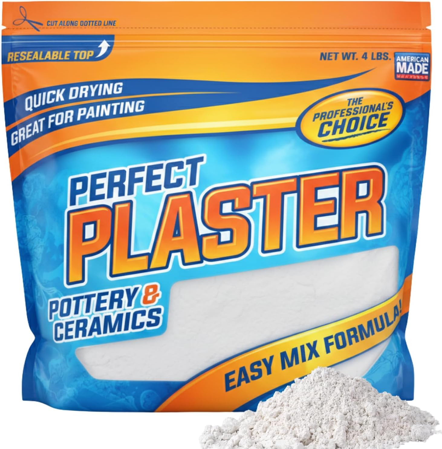 Perfect Plaster 4 lb Ceramic Casting Powder Pottery Mold Making Plaster