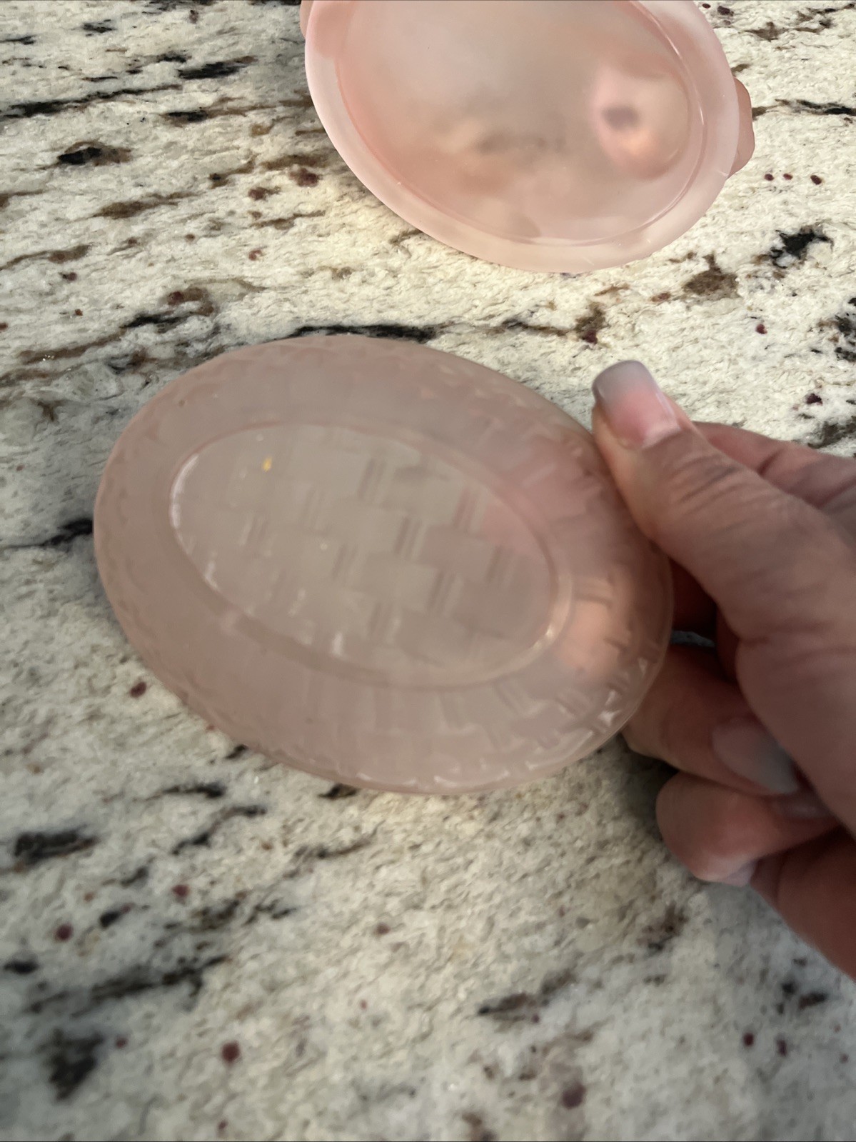 Pink Satin Finish Bunny On A Nest