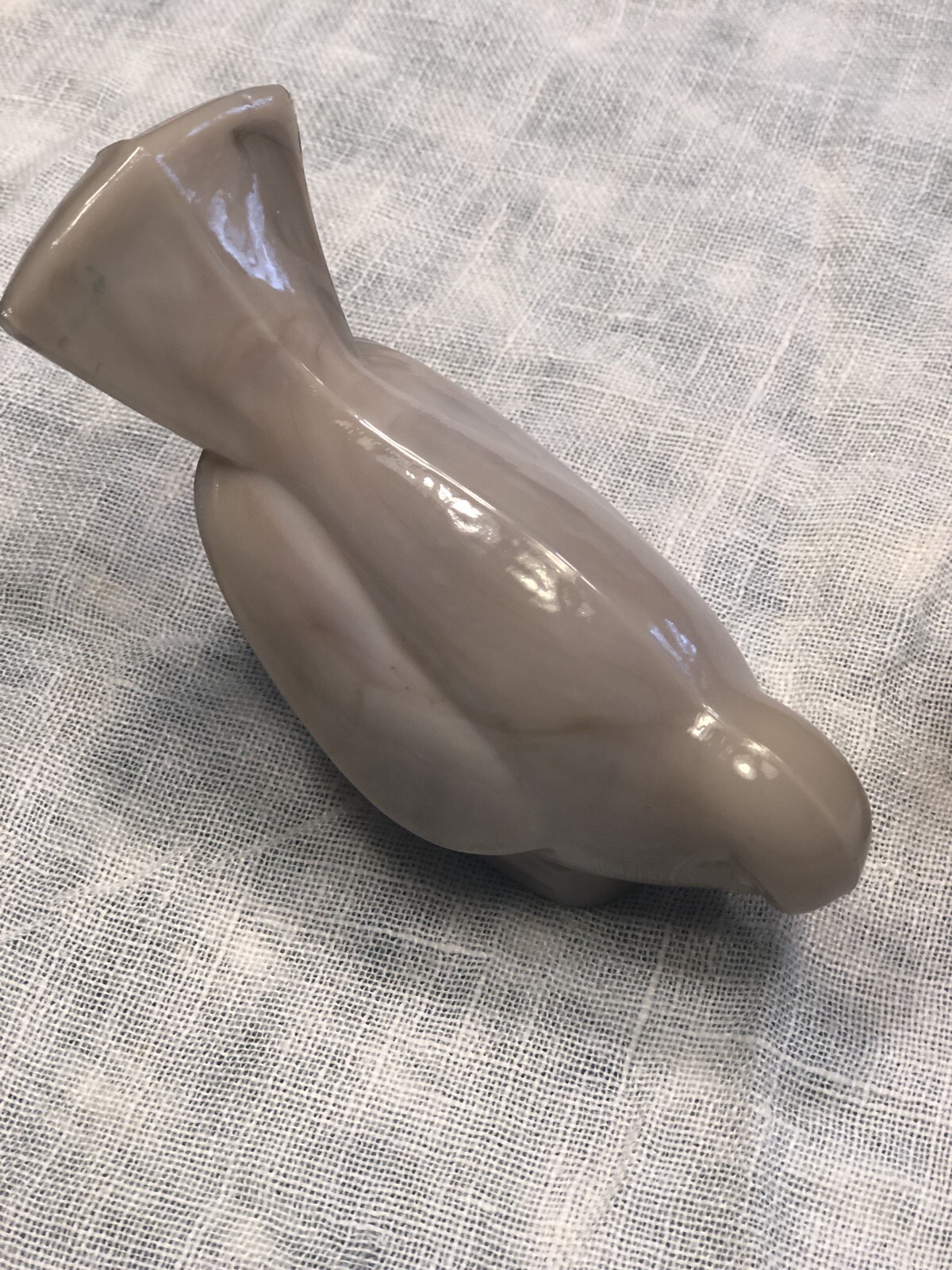 Vintage Birds pair Opaque Slag Glass in Natural Colors