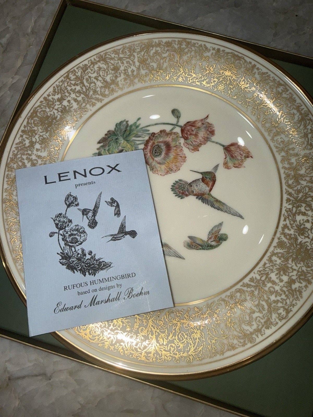 Lenox Boehm Birds Limited Edition 24K Gold complete set of 8 Plates 1974