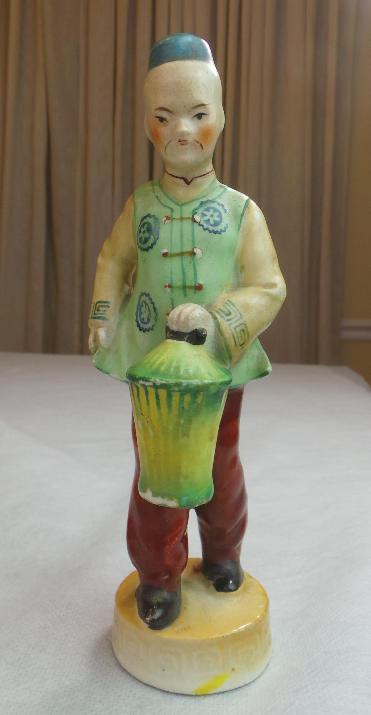HAND PAINTED BUTLER FIGURINE STATUE MADE IN JAPAN