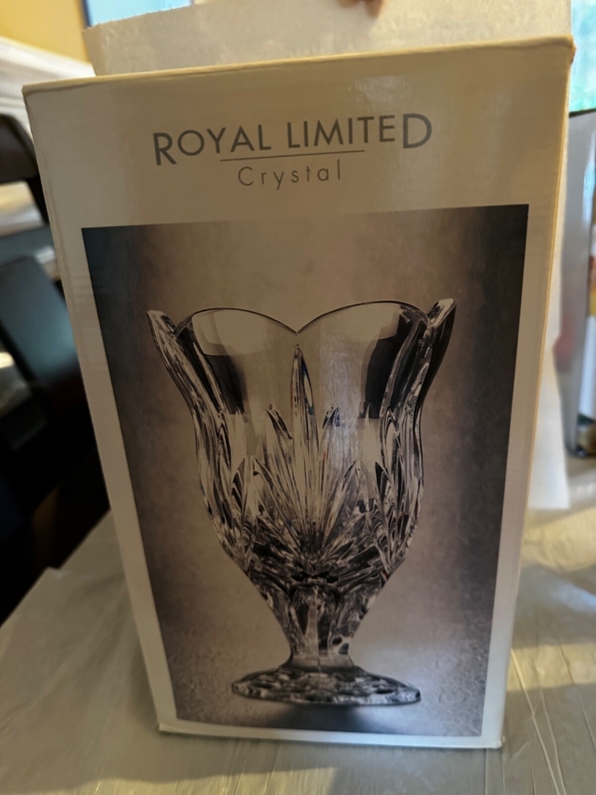 Vintage Crystal Vase/Candle Holder Royal Limited Crystal 2000 w Original Box NOB