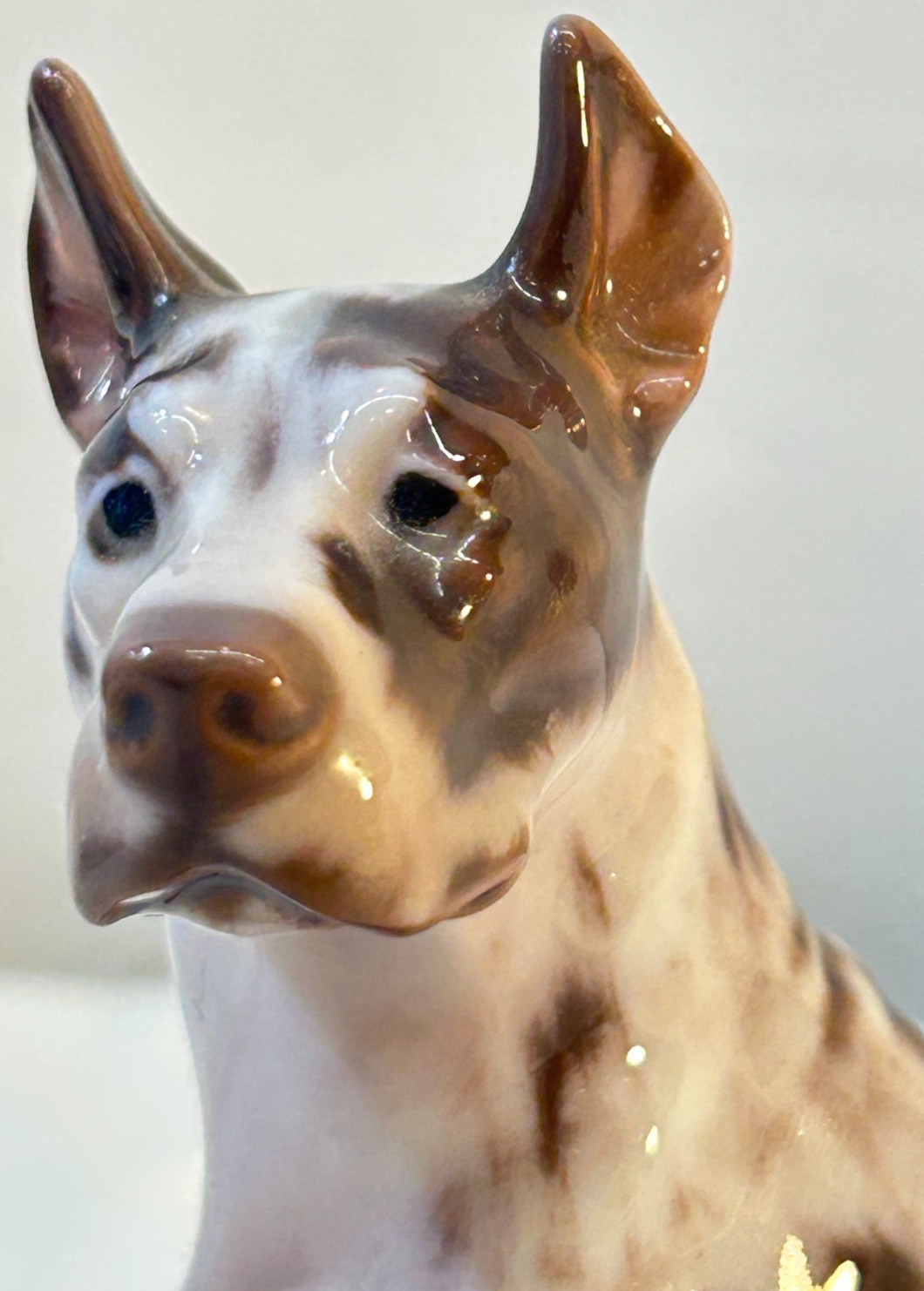 Vintage DAHL JENSEN Great Dane Porcelain Figurine 1128 ~ 5” Tall MINT!