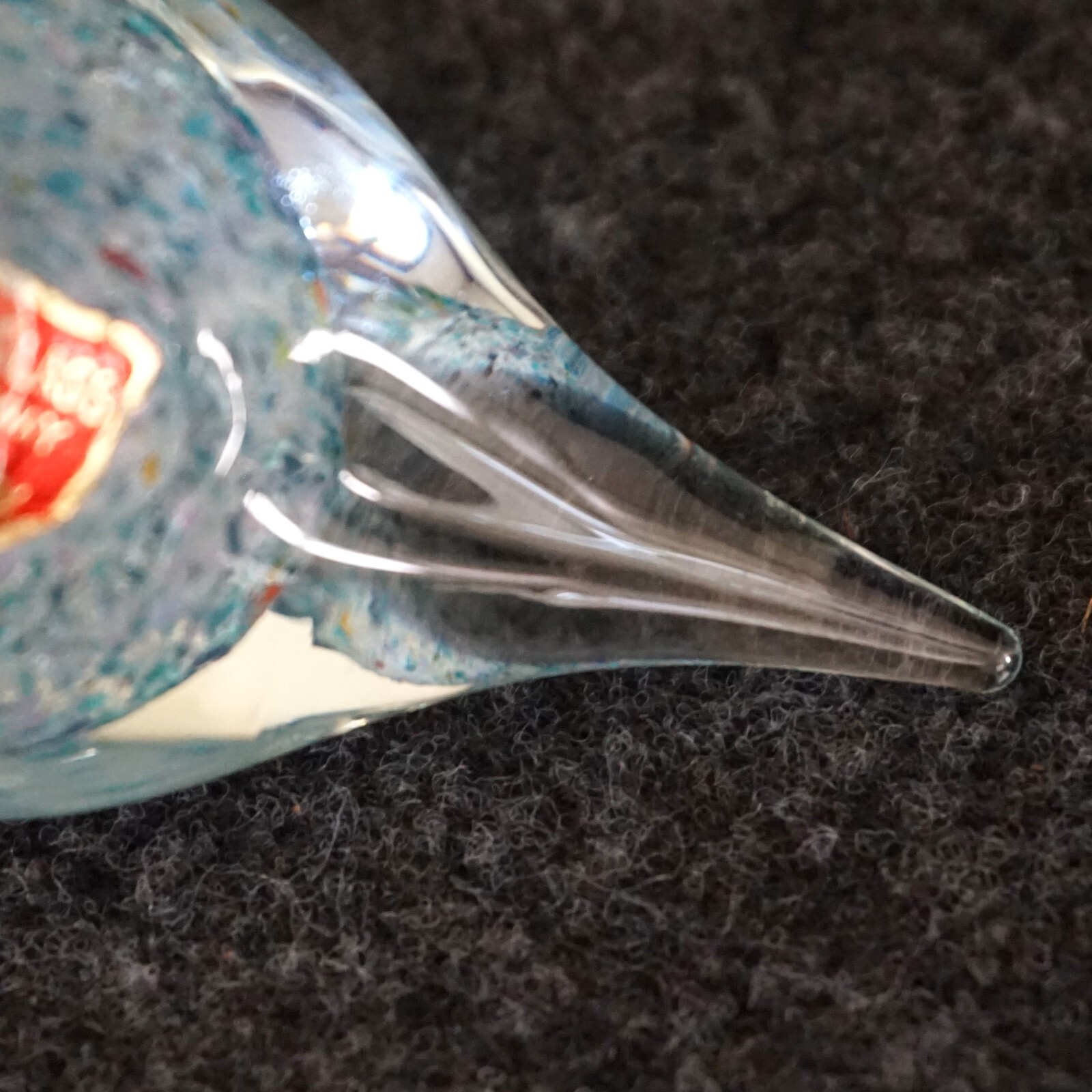 Randsfjord Art Glass Bird Paperweight Figurine Norway Handblown ** READ