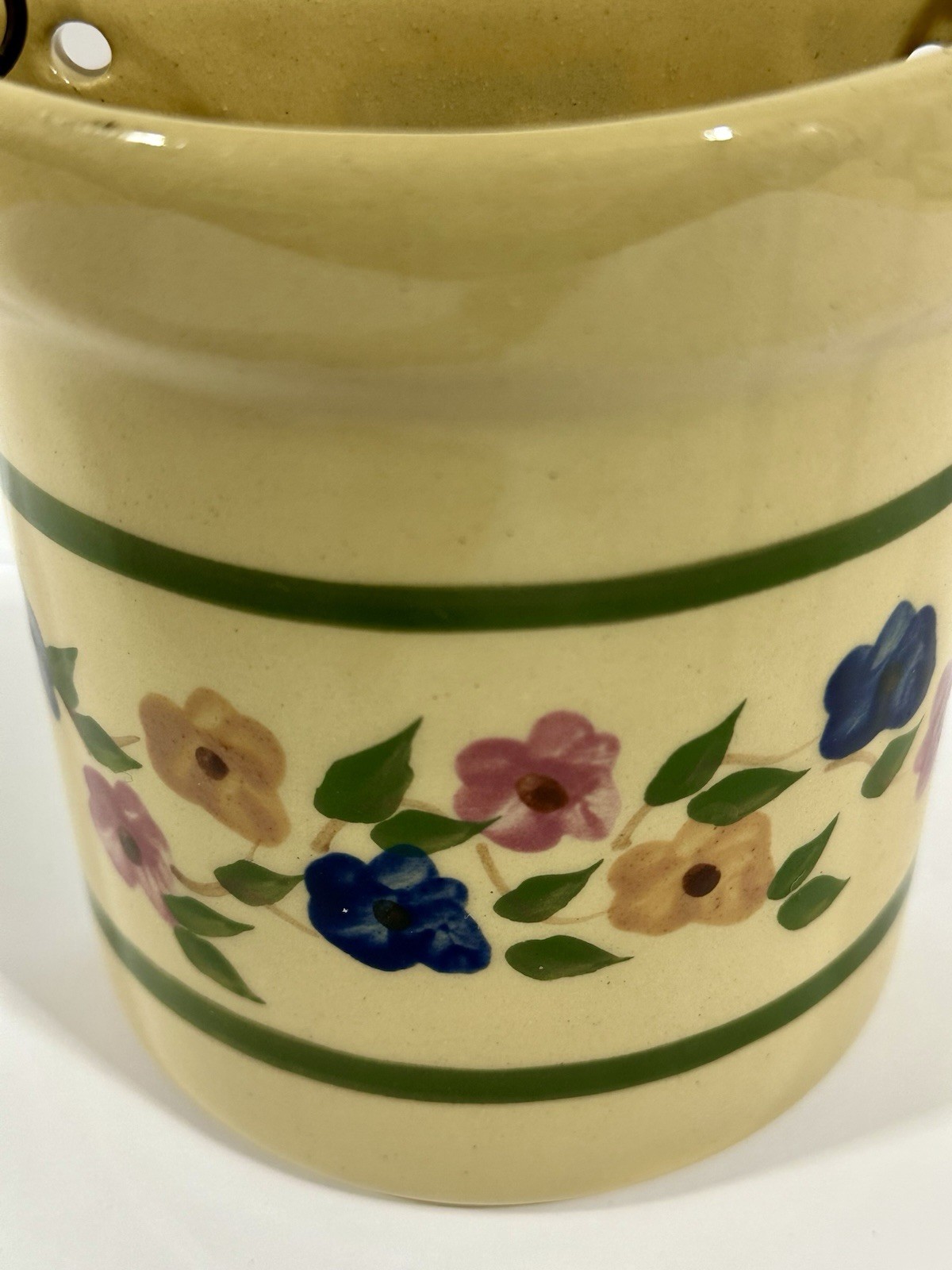 Vintage Alpine Pottery Multi-Purpose Floral Half Crock Roseville, Ohio (1998)