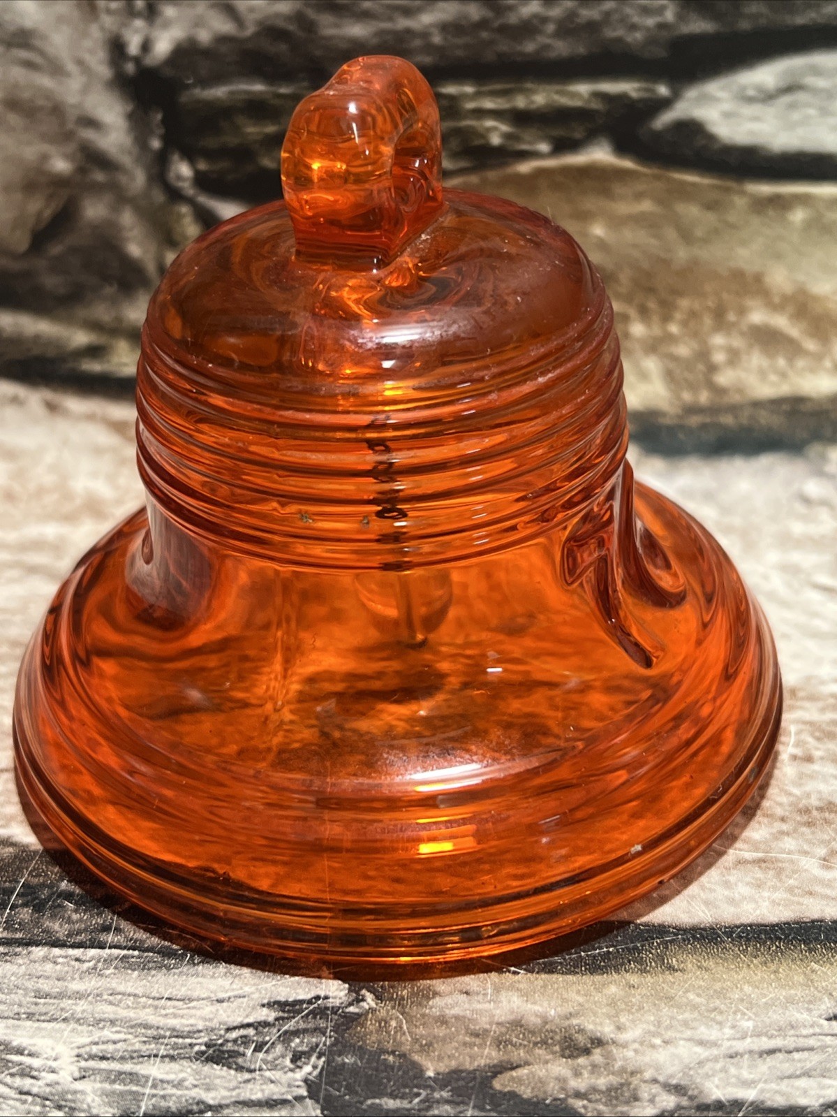 Vintage Ruby Red Glass 1976 Bicentennial Liberty Bell 3” Rare HTF Good Cond.