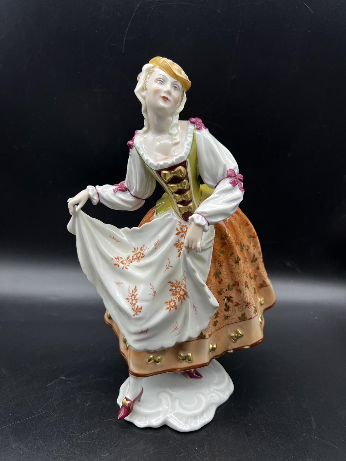 Vintage ROSENTHAL Gustav Oppel Porcelain 9.75” Figurine Rococo Dancer #1518