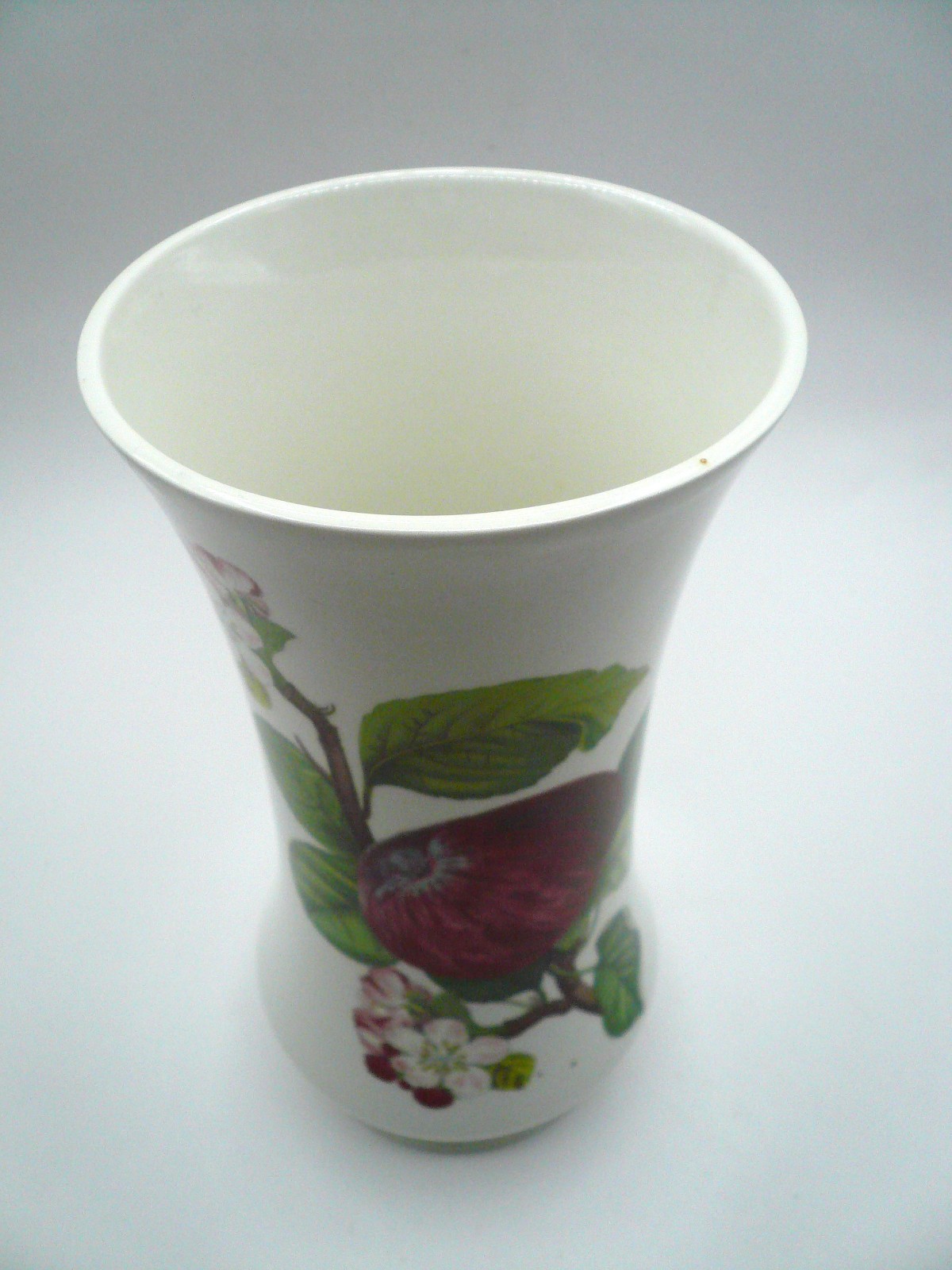 Portmeirion England POMONA 8.25″ tall Vase apple floral blossoms