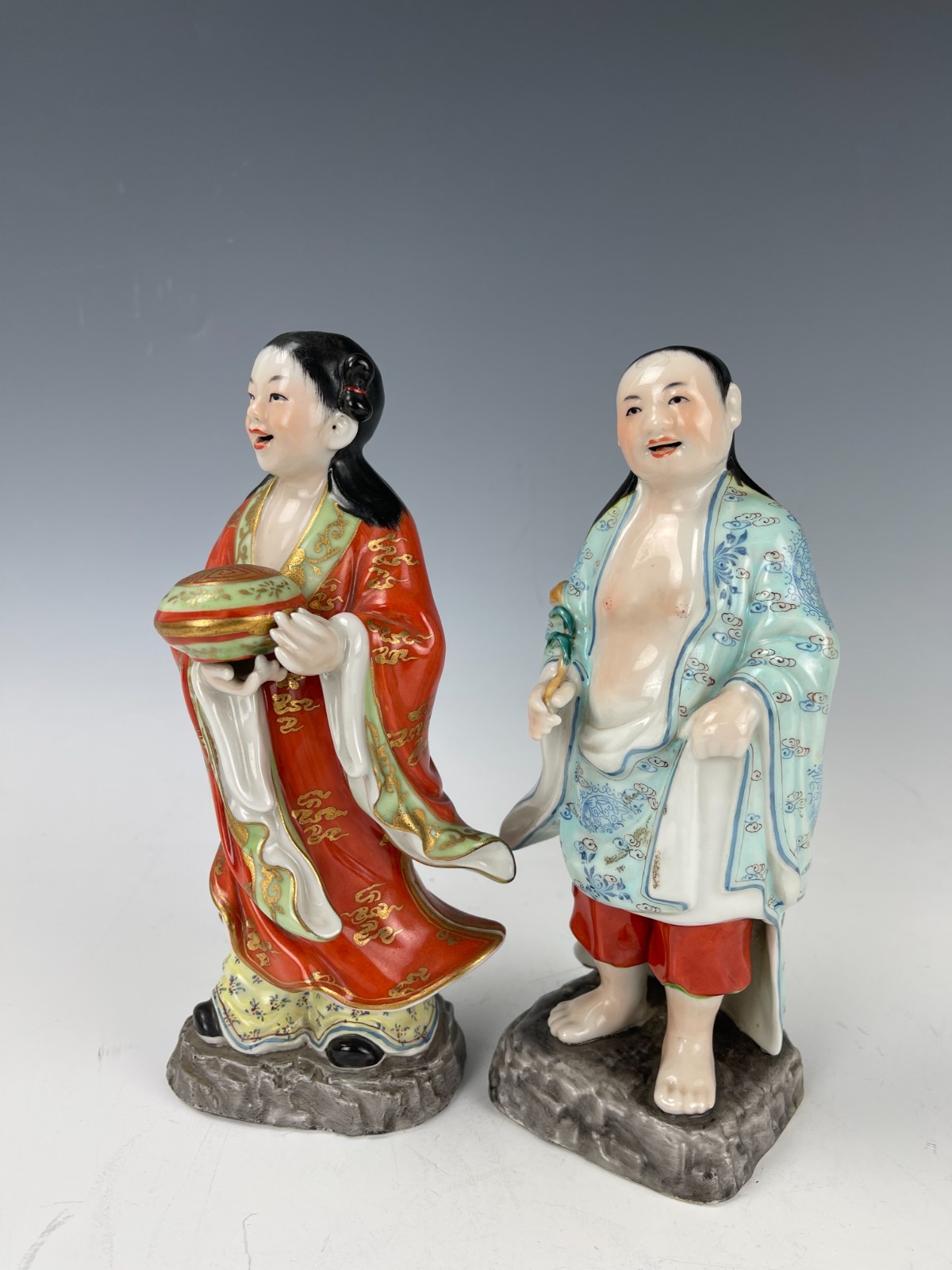 Vantage Two Immortals of Harmony and Unity Porcelain Figures