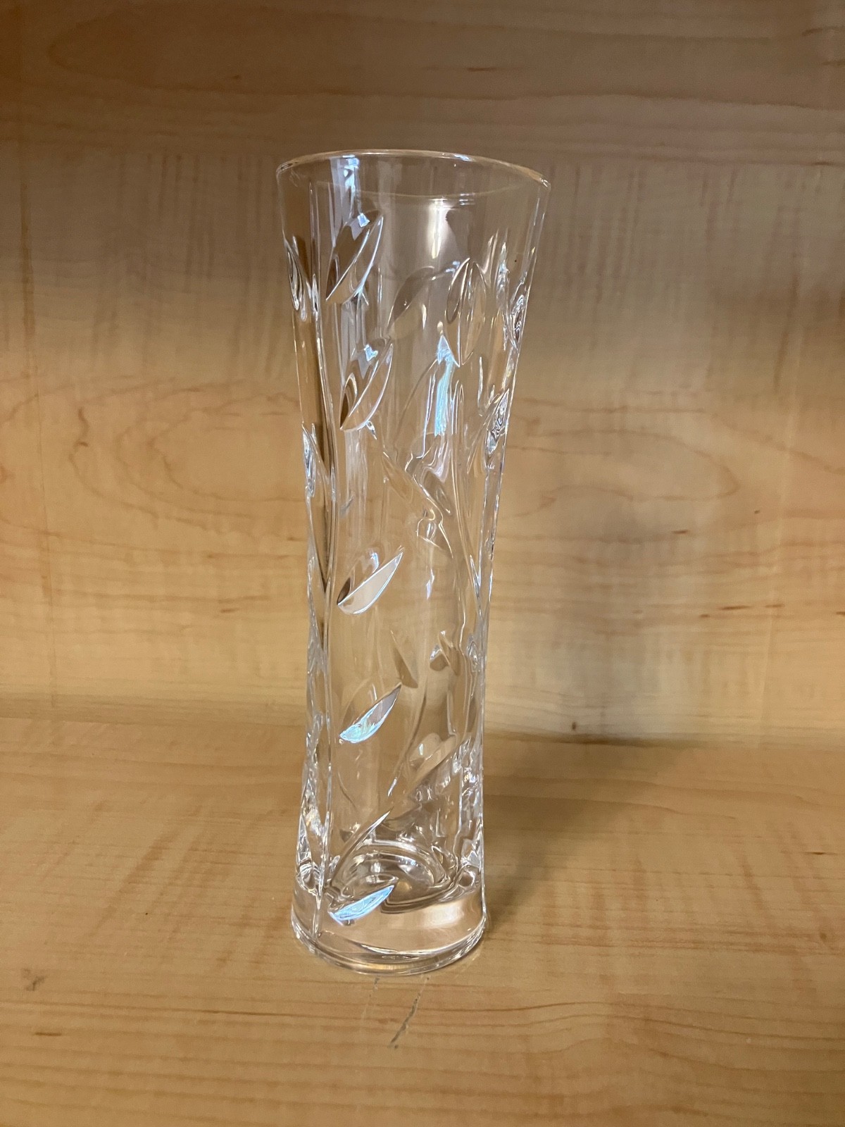 RCR Royal Crystal Rock Bud Vase 7.5″ Cut Crystal Made In Italy Heavy Decorative