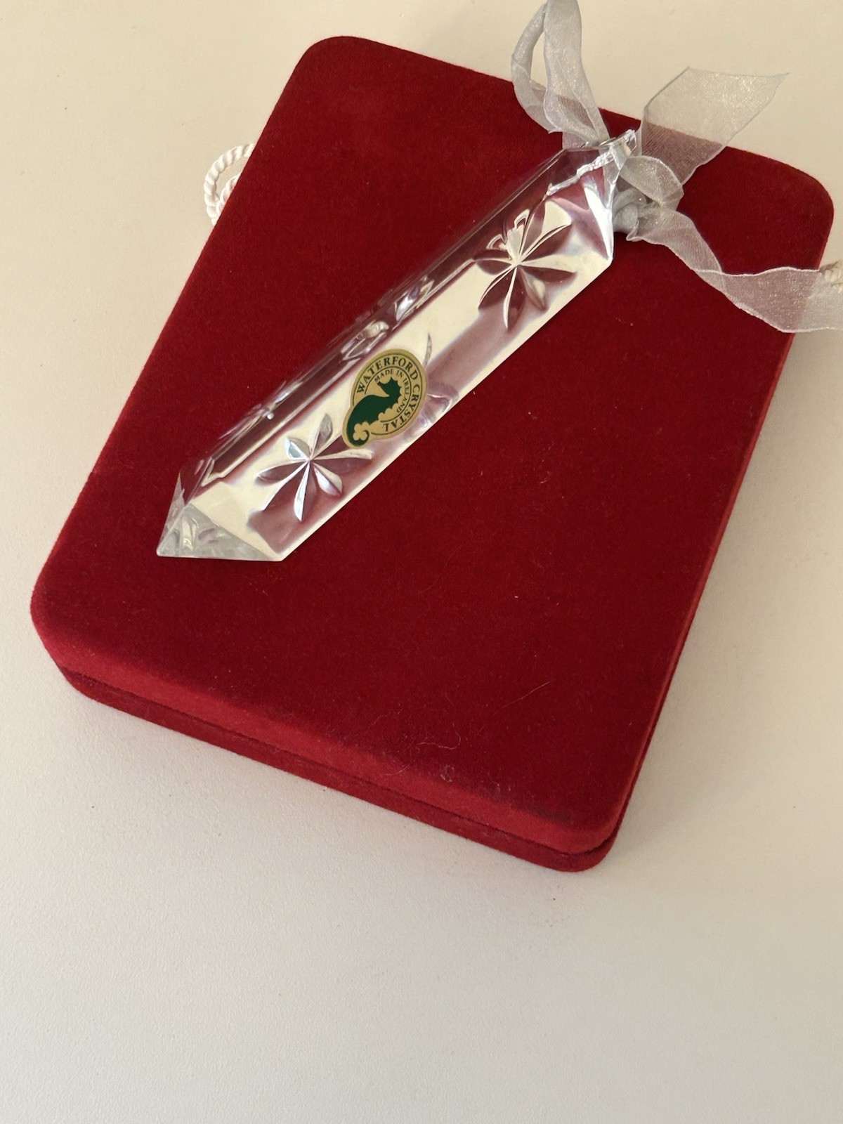 VTG Waterford Lead Crystal Celebrate The Season Star Prism Ornament 2001 Box