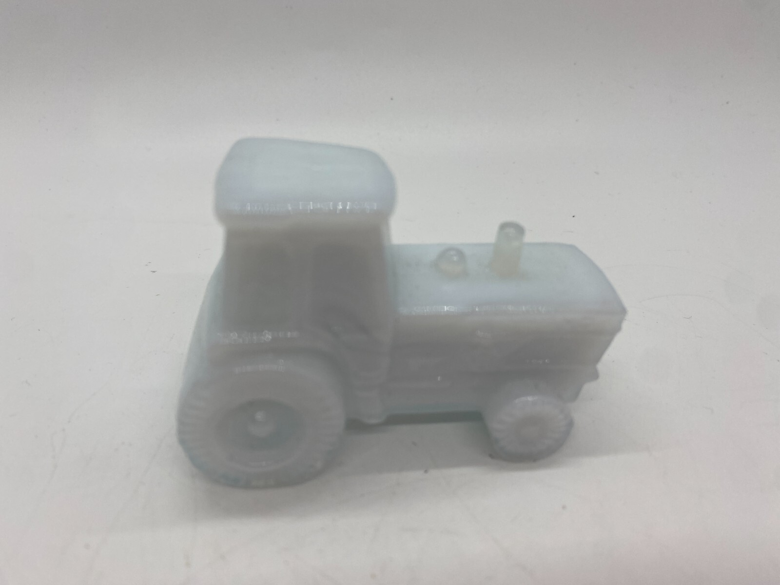 Boyd Glass Tractor White Milk Glass H6