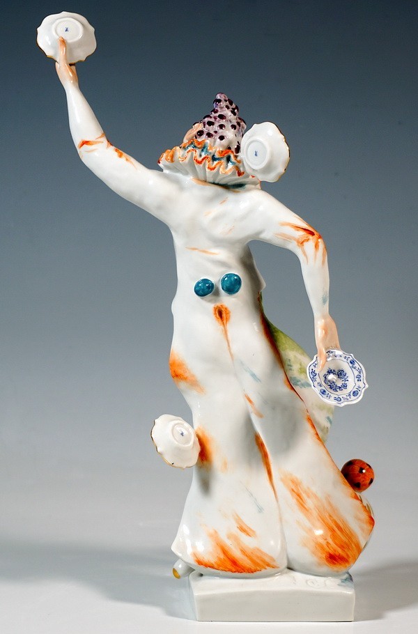 Meissen Circus Juggler Figure, Porcelain, 26 cm, Signed by MEISSEN