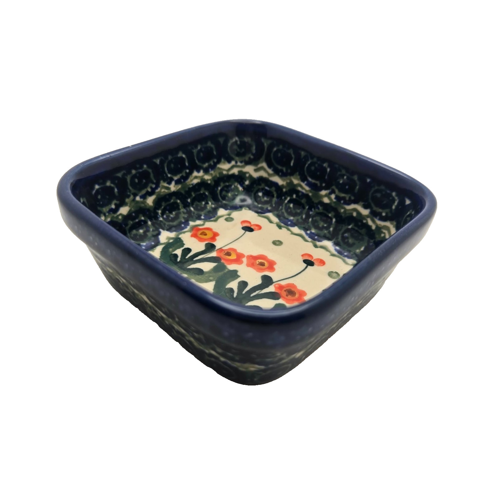 Boleslawiec Polish Pottery 3″ Handmade in Poland E. K-52 Trinket Dish