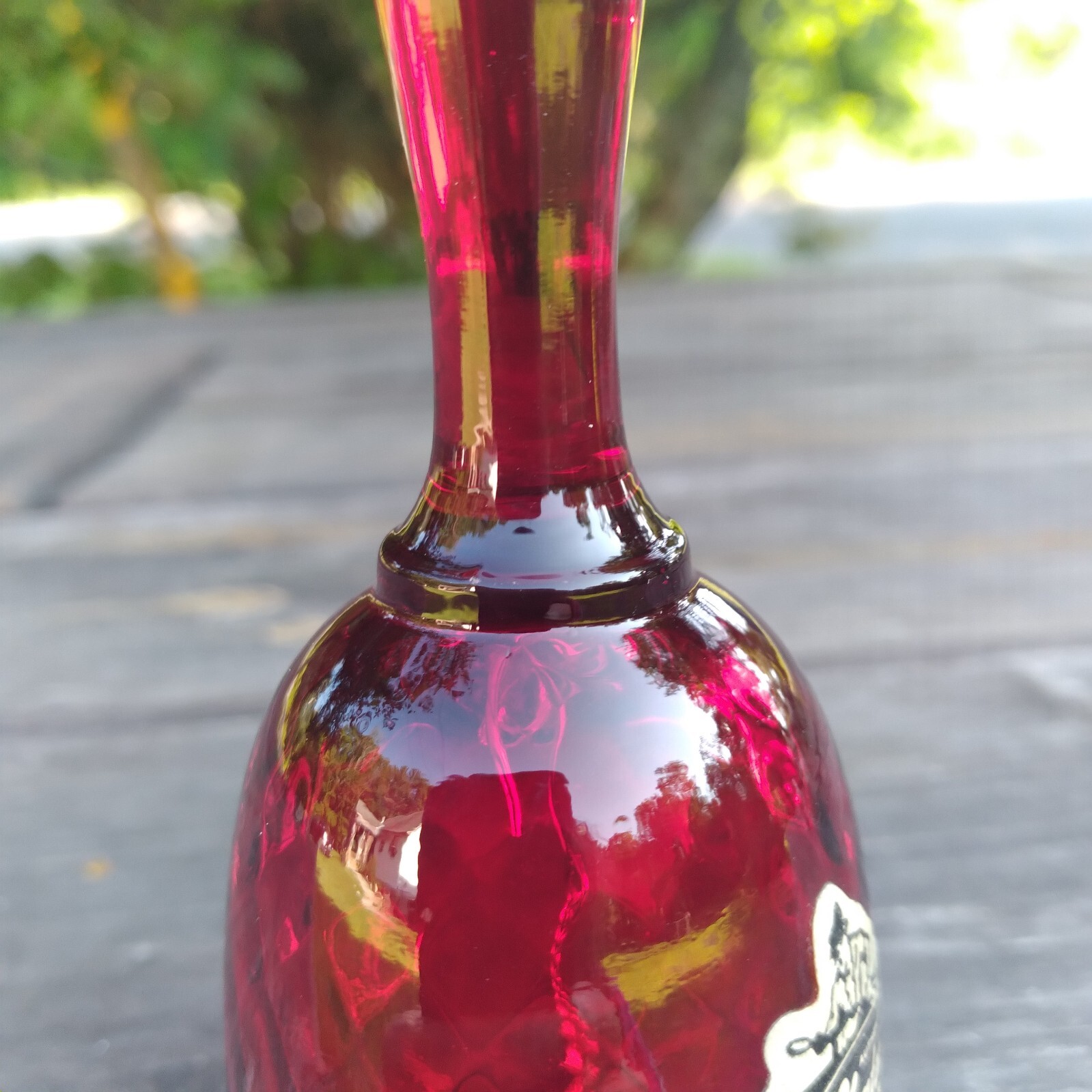 Fenton!! Red or Garnet Bell w/ Partial Sticker Approx. 4 inches In Great Shape!